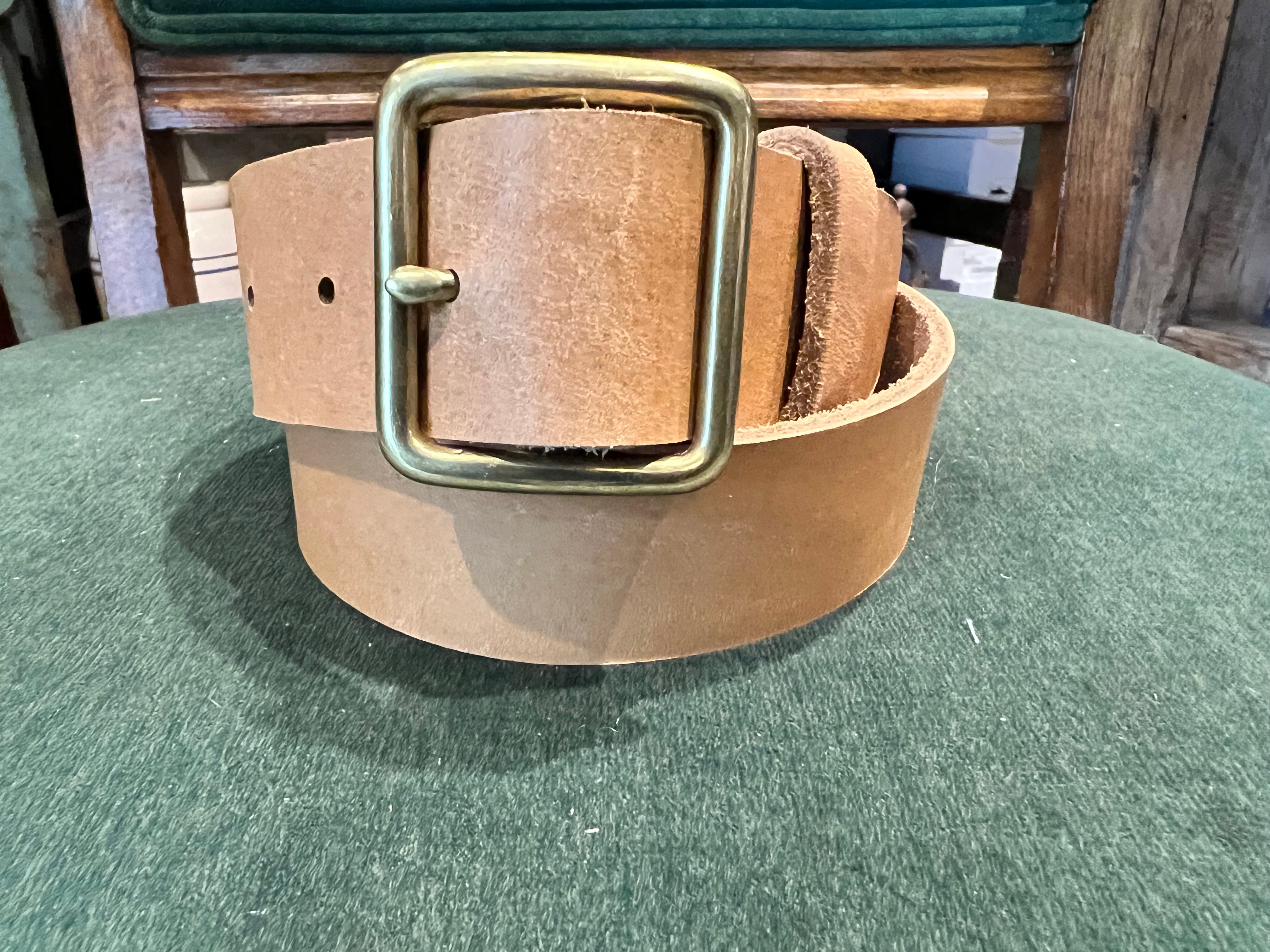 Cave + Post Leather Belt - Natural