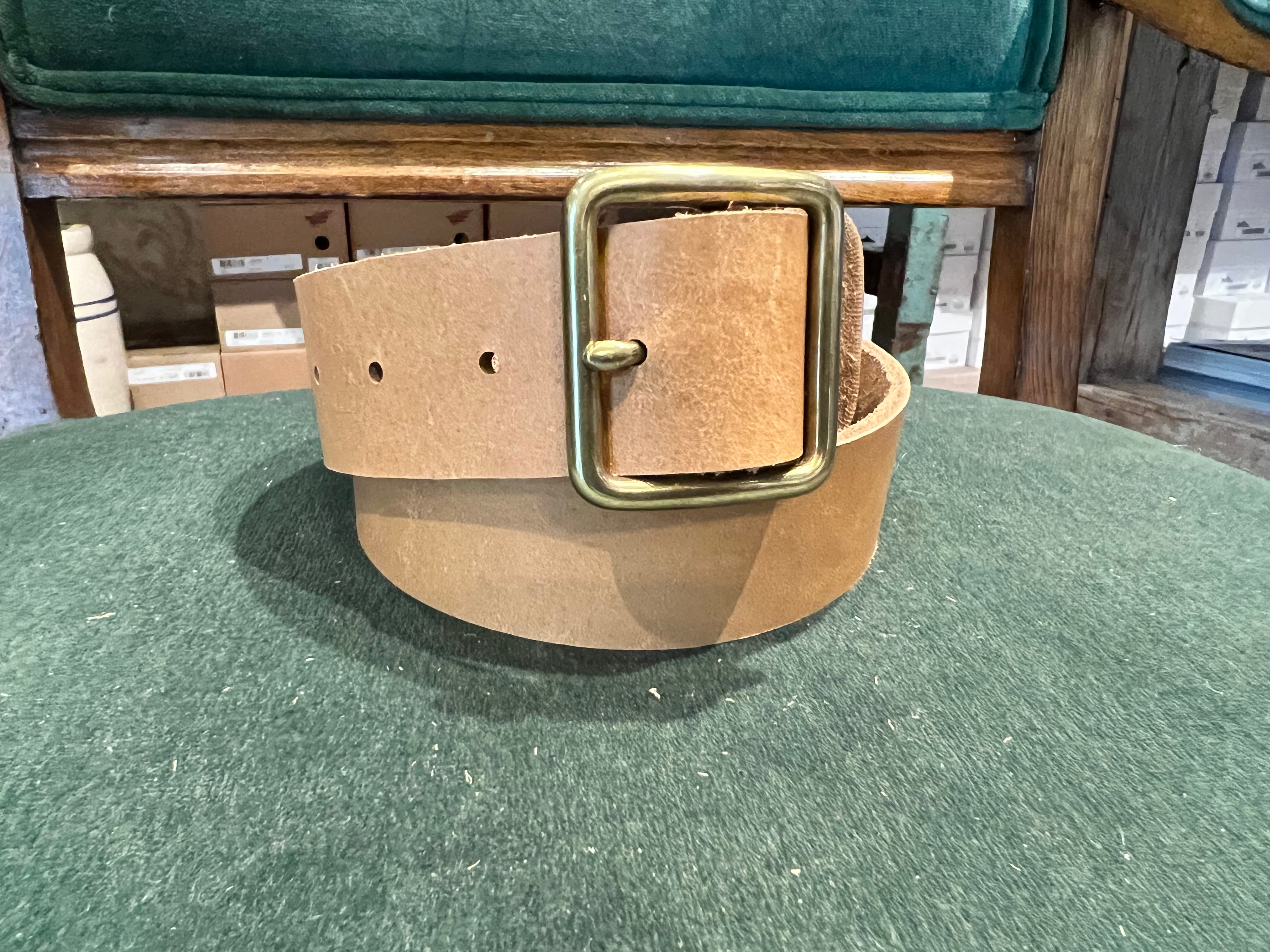 Cave + Post Leather Belt - Natural