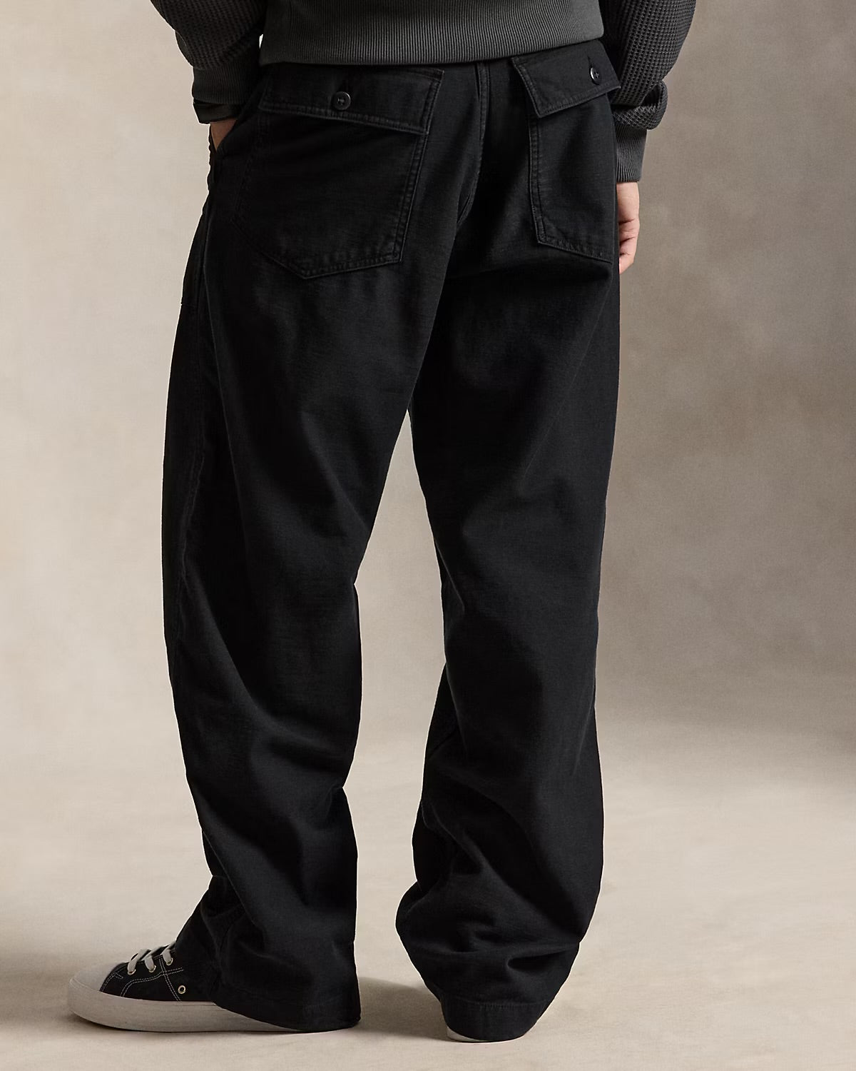 Reverse Sateen Utility Pant - Black