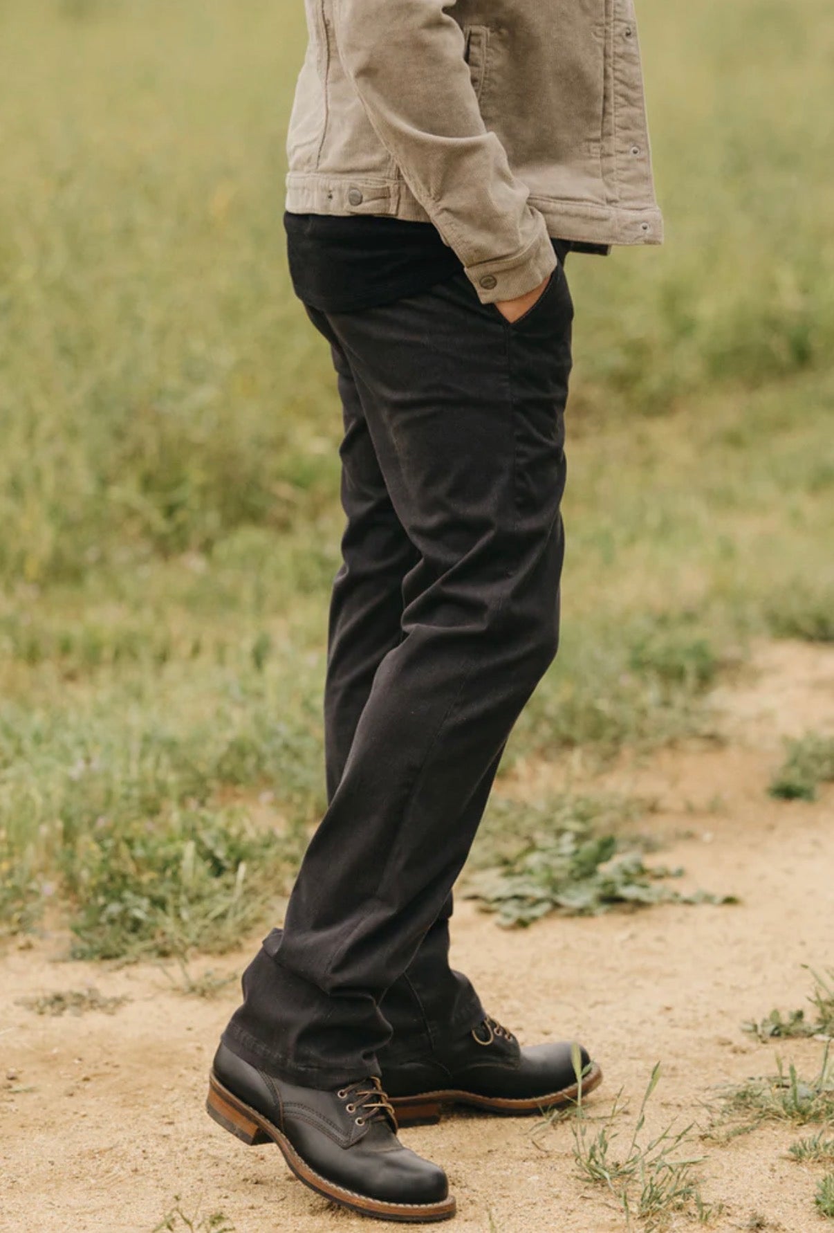 The Pipe Straight Denit® Chino - Charcoal