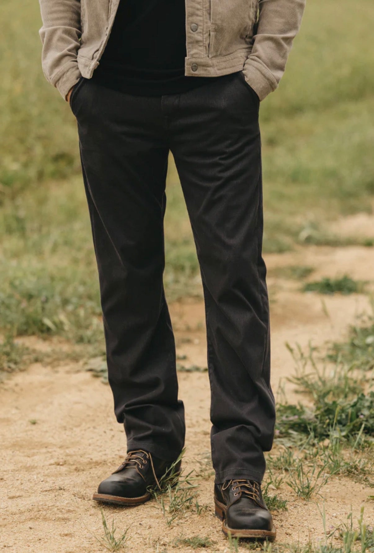 The Pipe Straight Denit® Chino - Charcoal