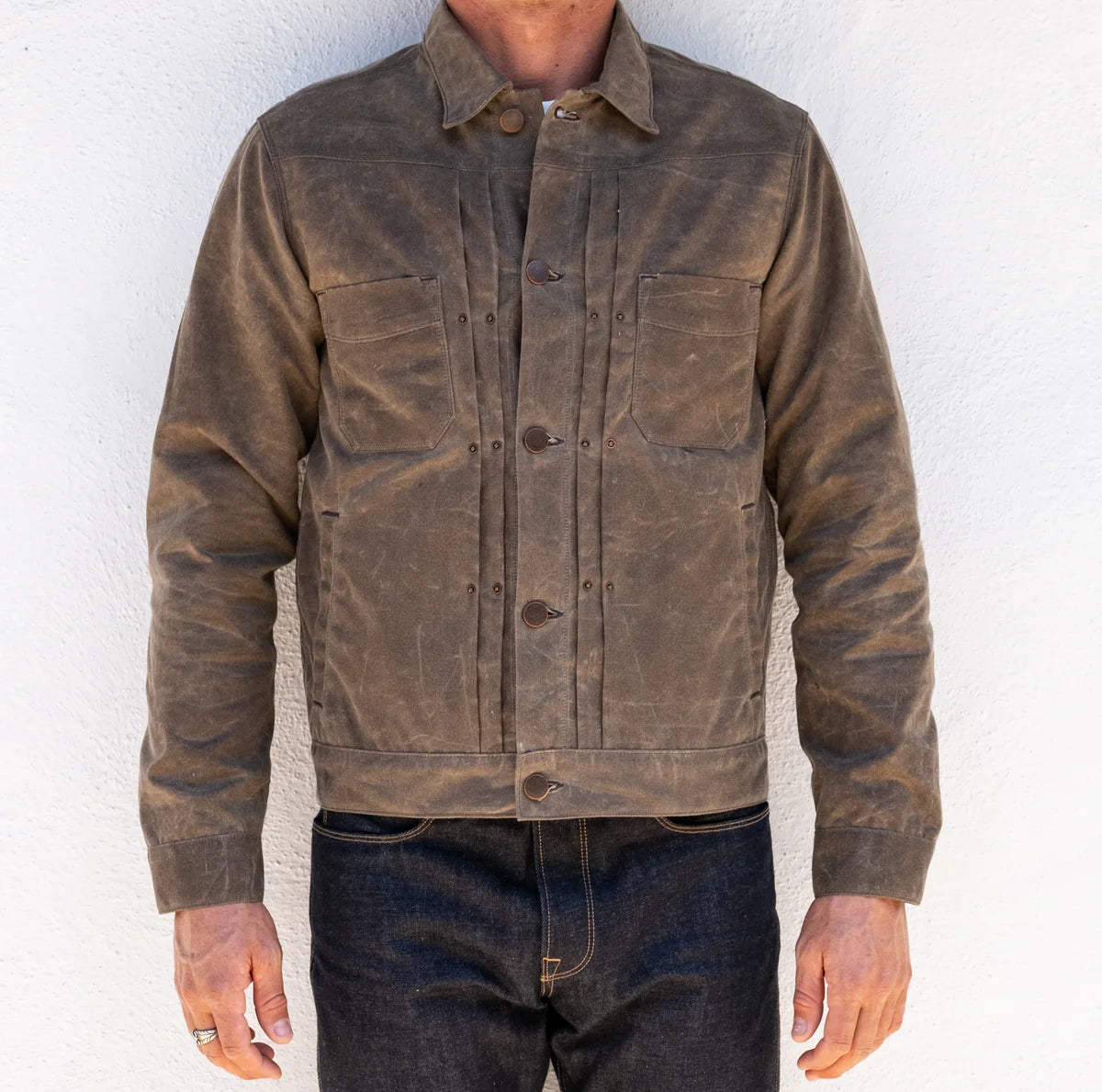 Riders Jacket Waxed Canvas Oak