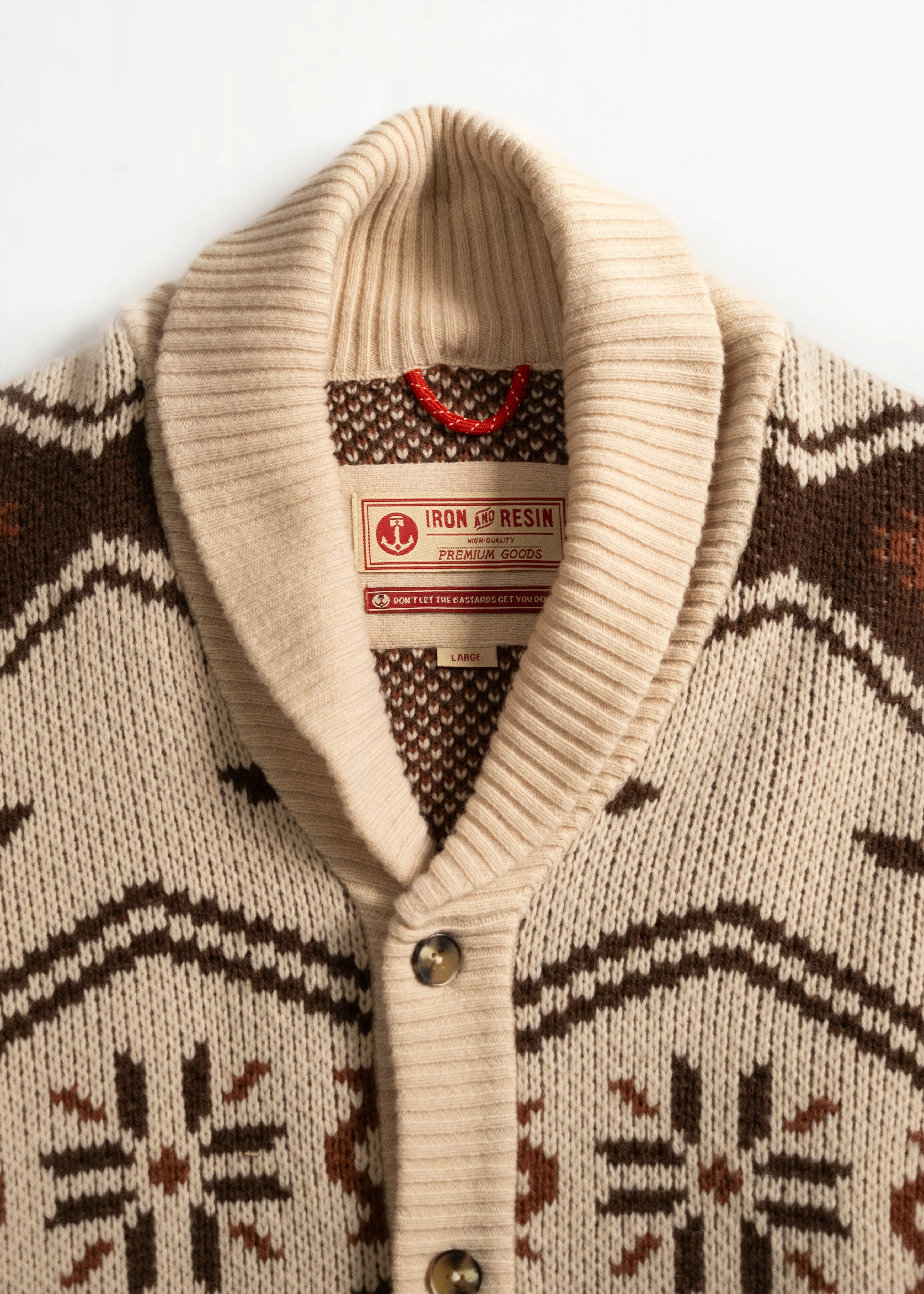 Wincha Shawl Collar Sweater - Natural