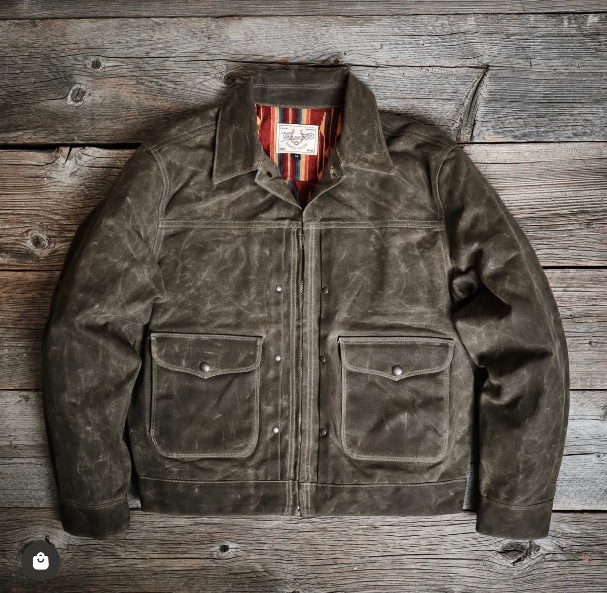 the long haul jacket in tobacco waxed canvas in sleeves provide a tailored silhouette Waxed Canvas Jacket | Tensaw