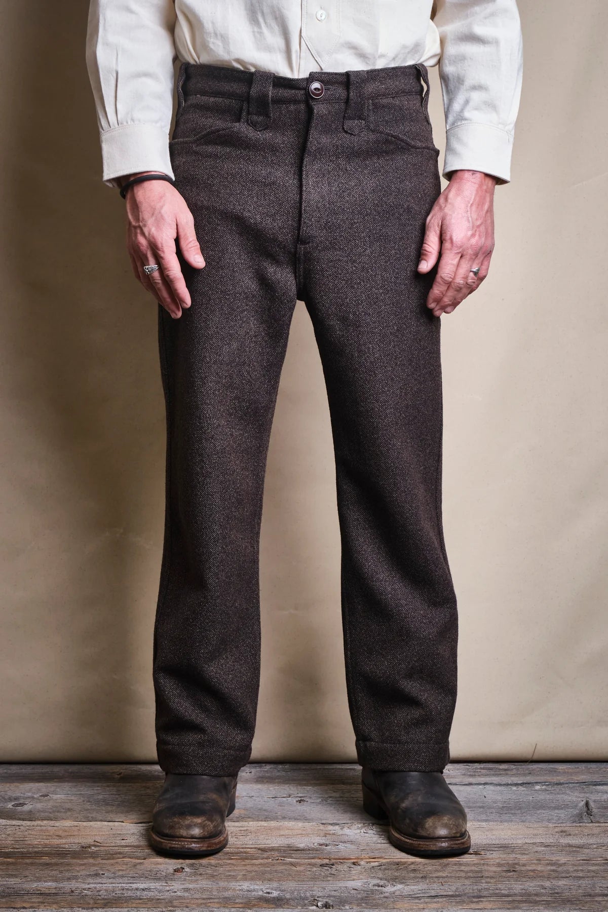 DUSTER PANT BROWN WOOL