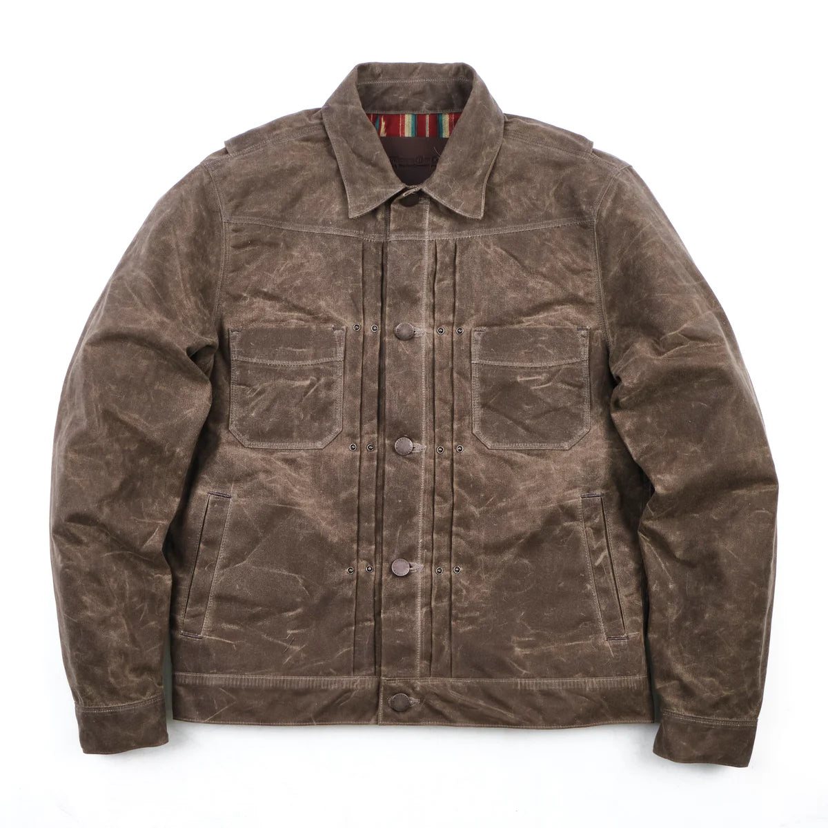 RIDERS JACKET WAXED CANVAS OAK