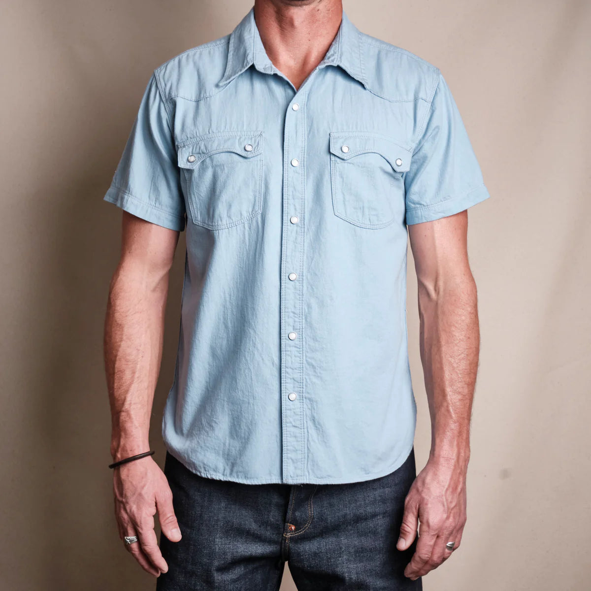 MODERN WESTERN SS CLEAR BLUE CHAMBRAY
