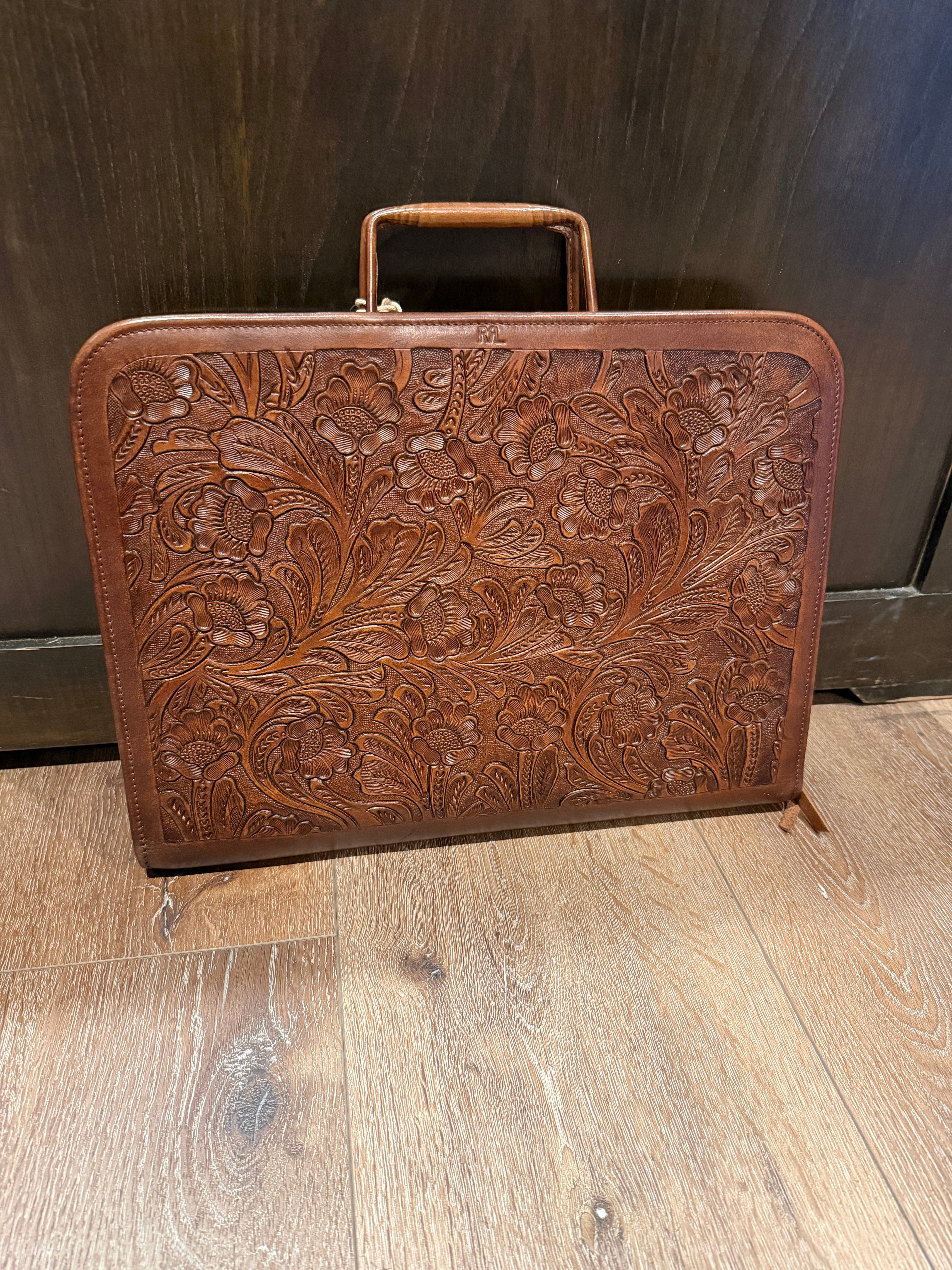 RRL Hand-Tooled Leather Briefcase