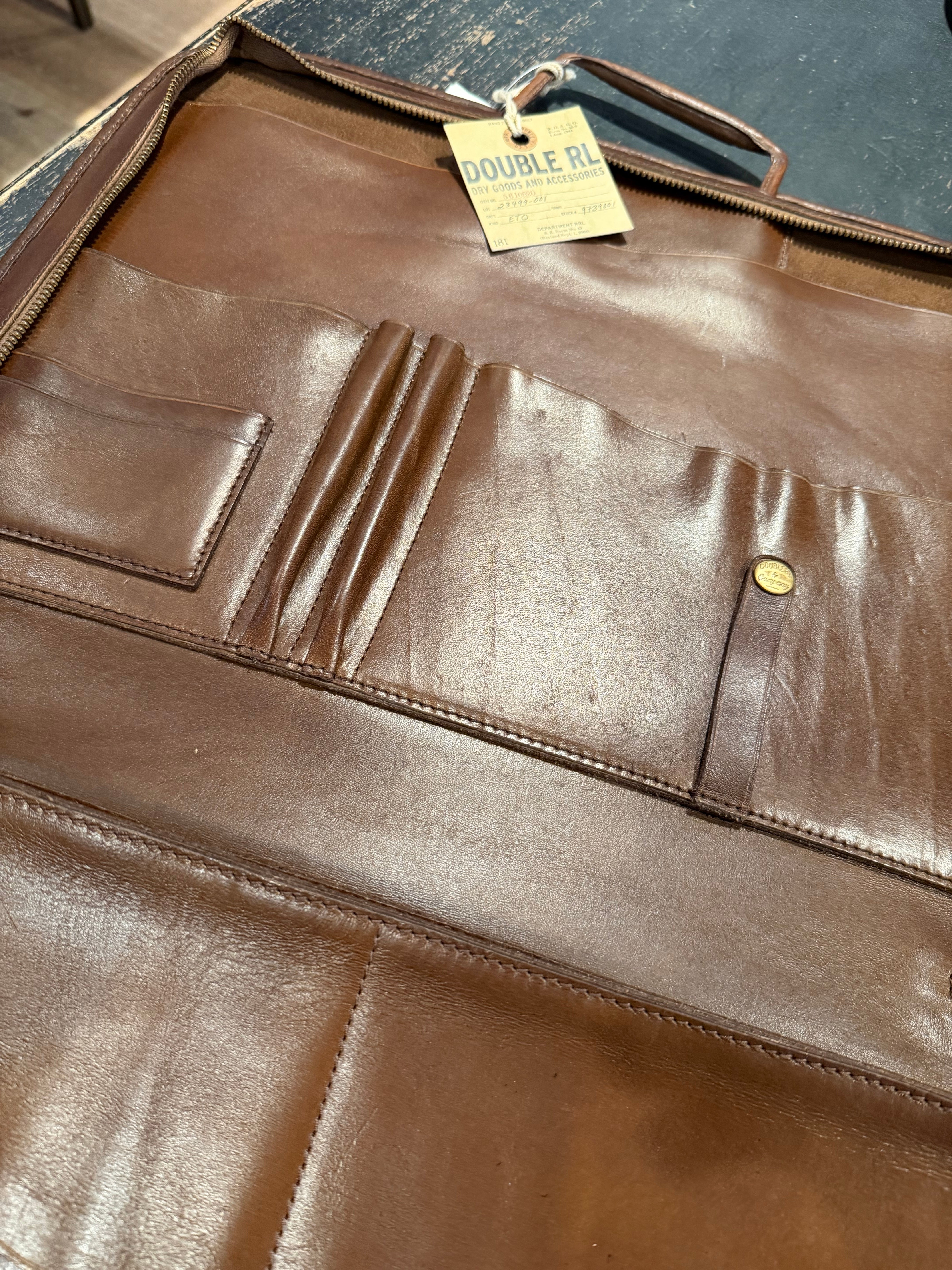 RRL Hand-Tooled Leather Briefcase