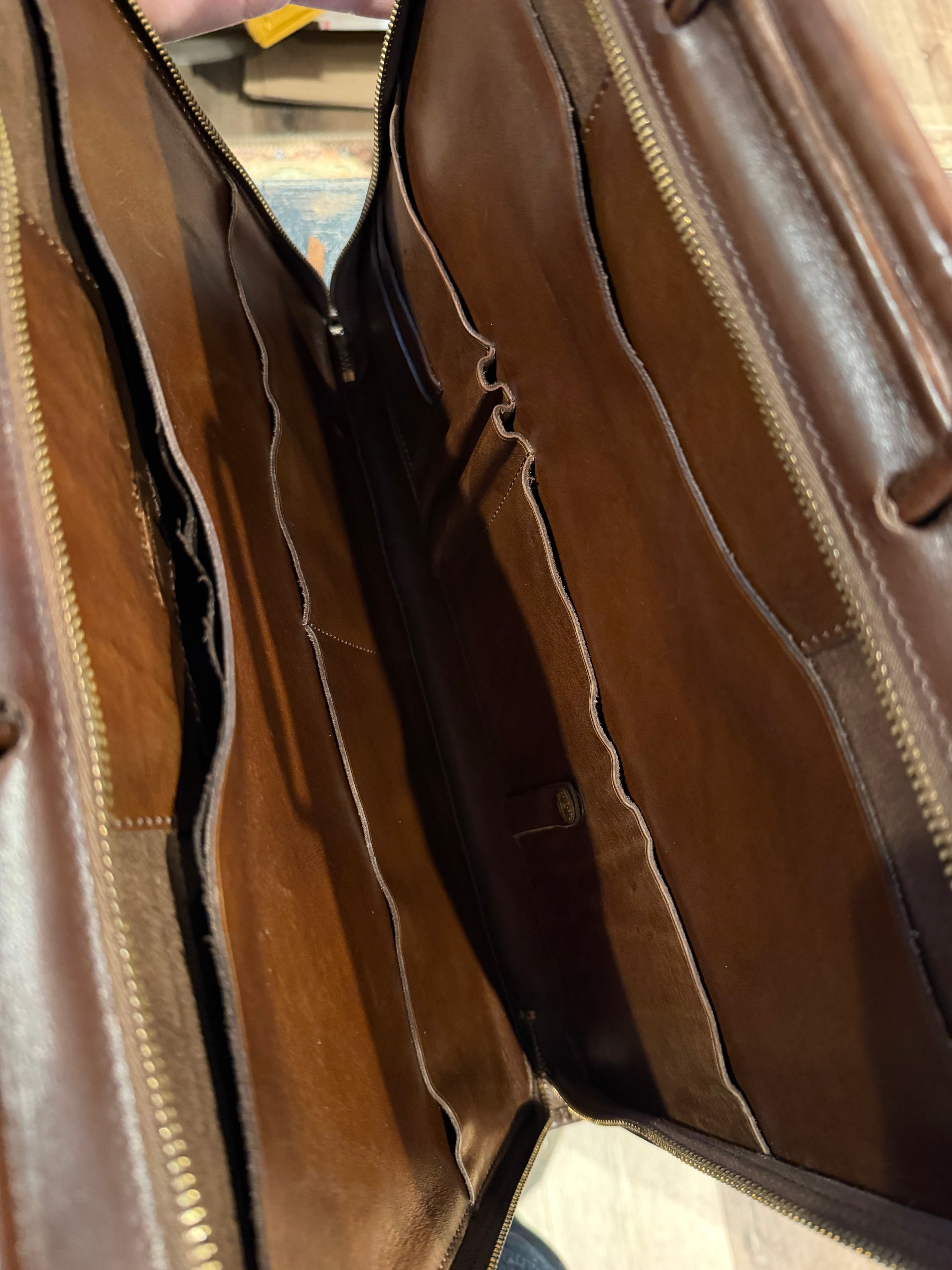 RRL Hand-Tooled Leather Briefcase