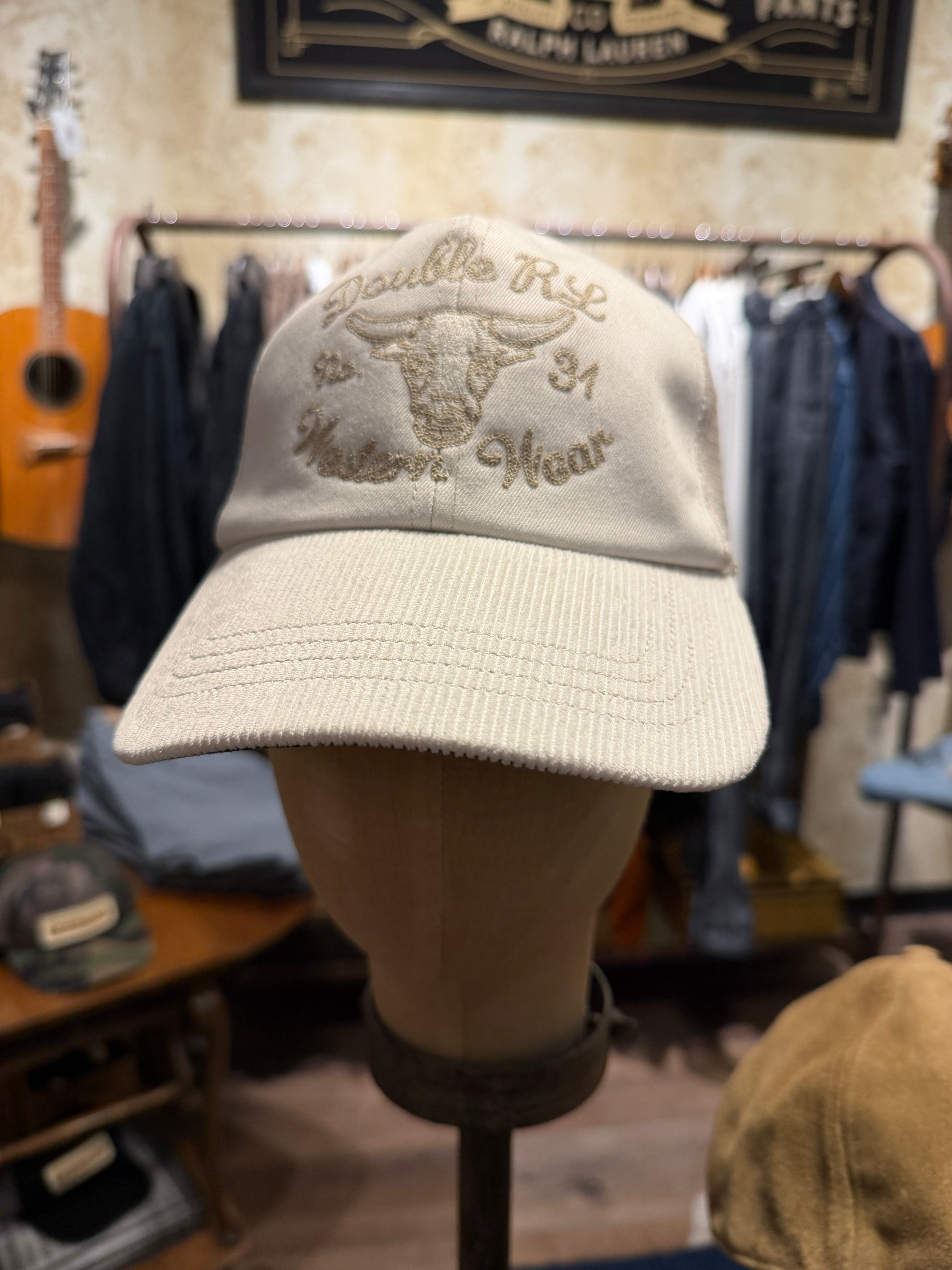 RRL Embroidered White Canvas Trucker