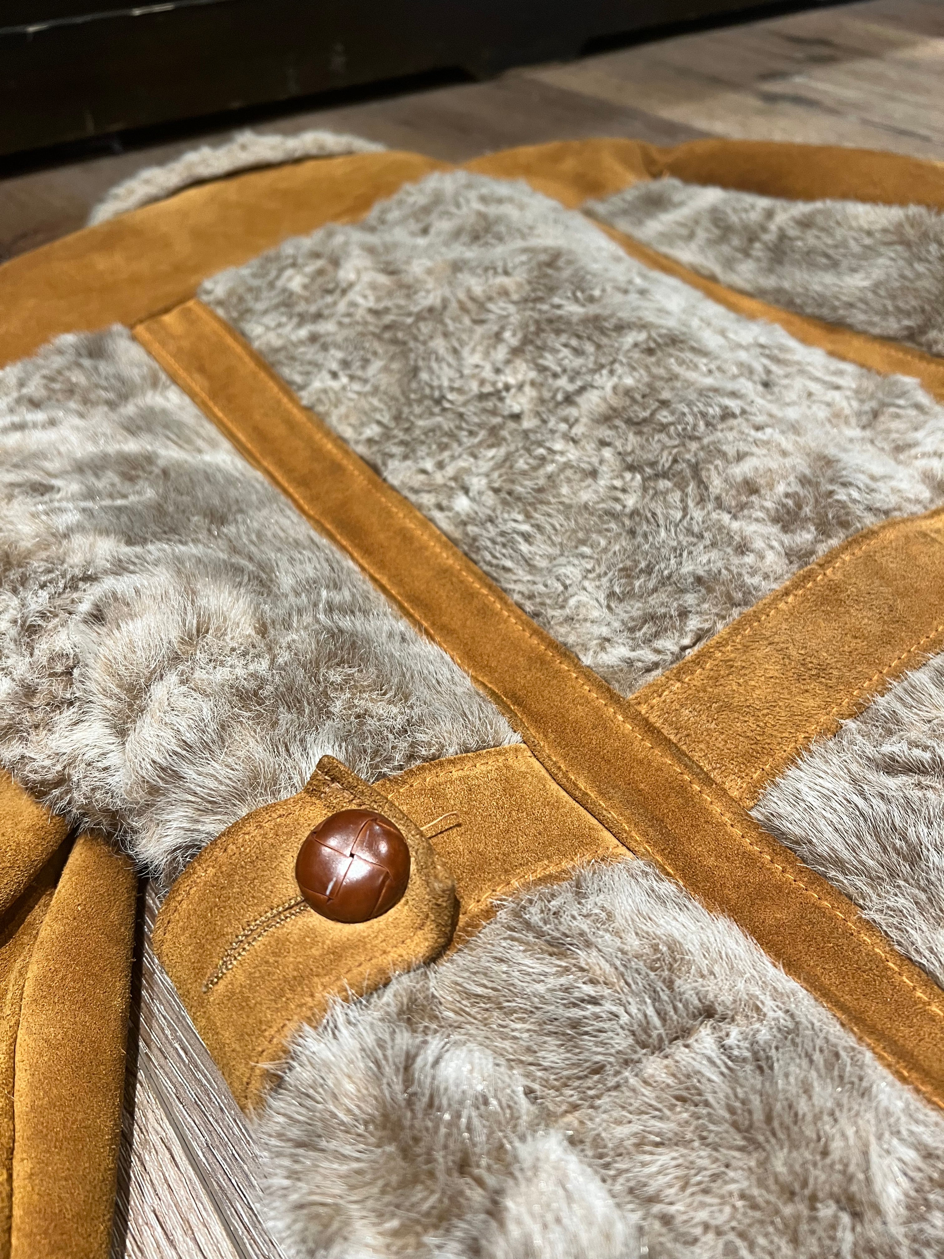 Rare Vintage Schott Men's Suede Belted Coat