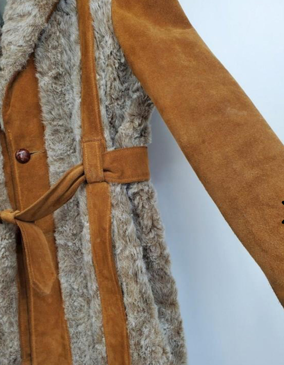 Rare Vintage Schott Men's Suede Belted Coat