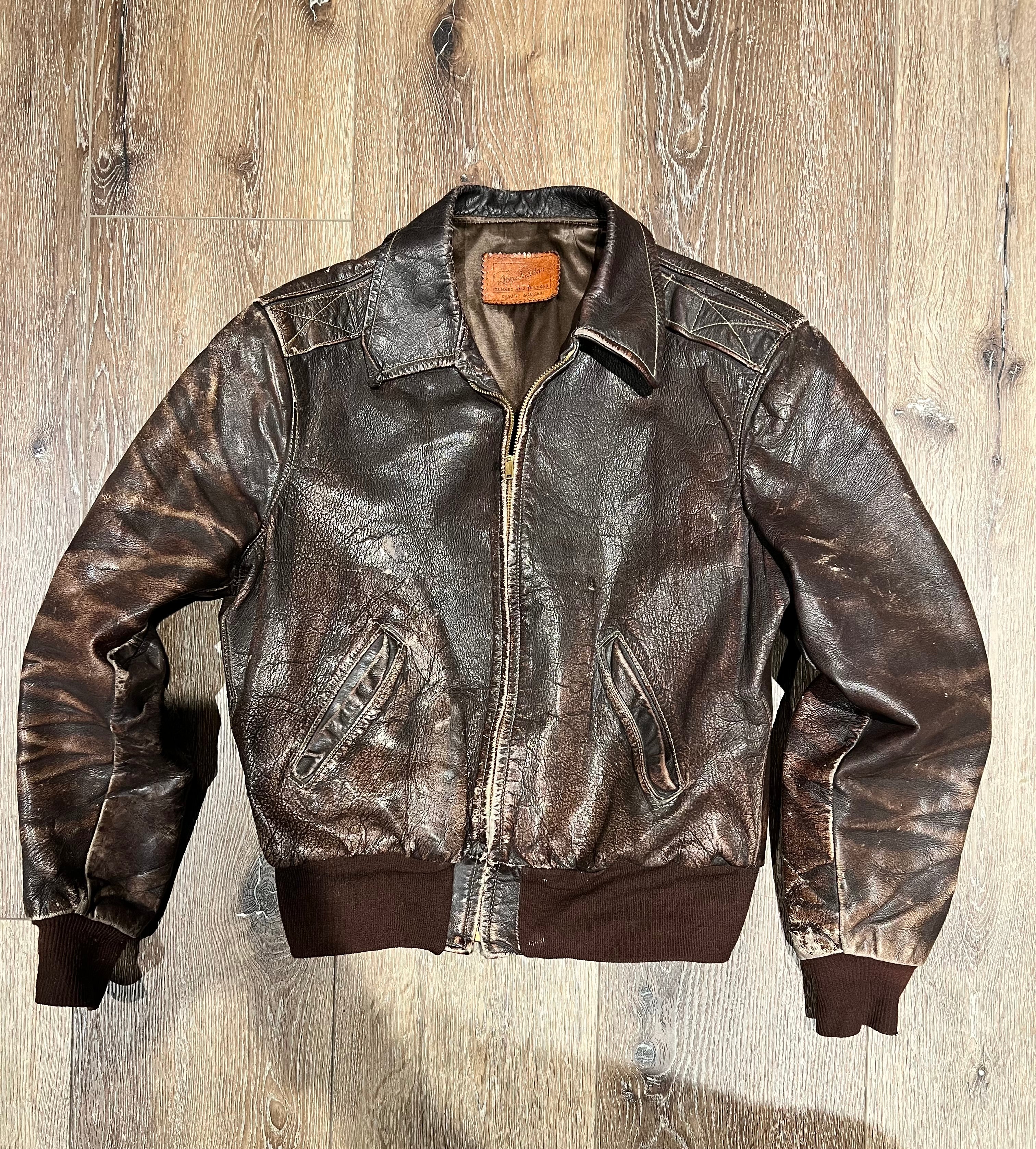 Vintage Appalachian Goat Skin Bomber Jacket