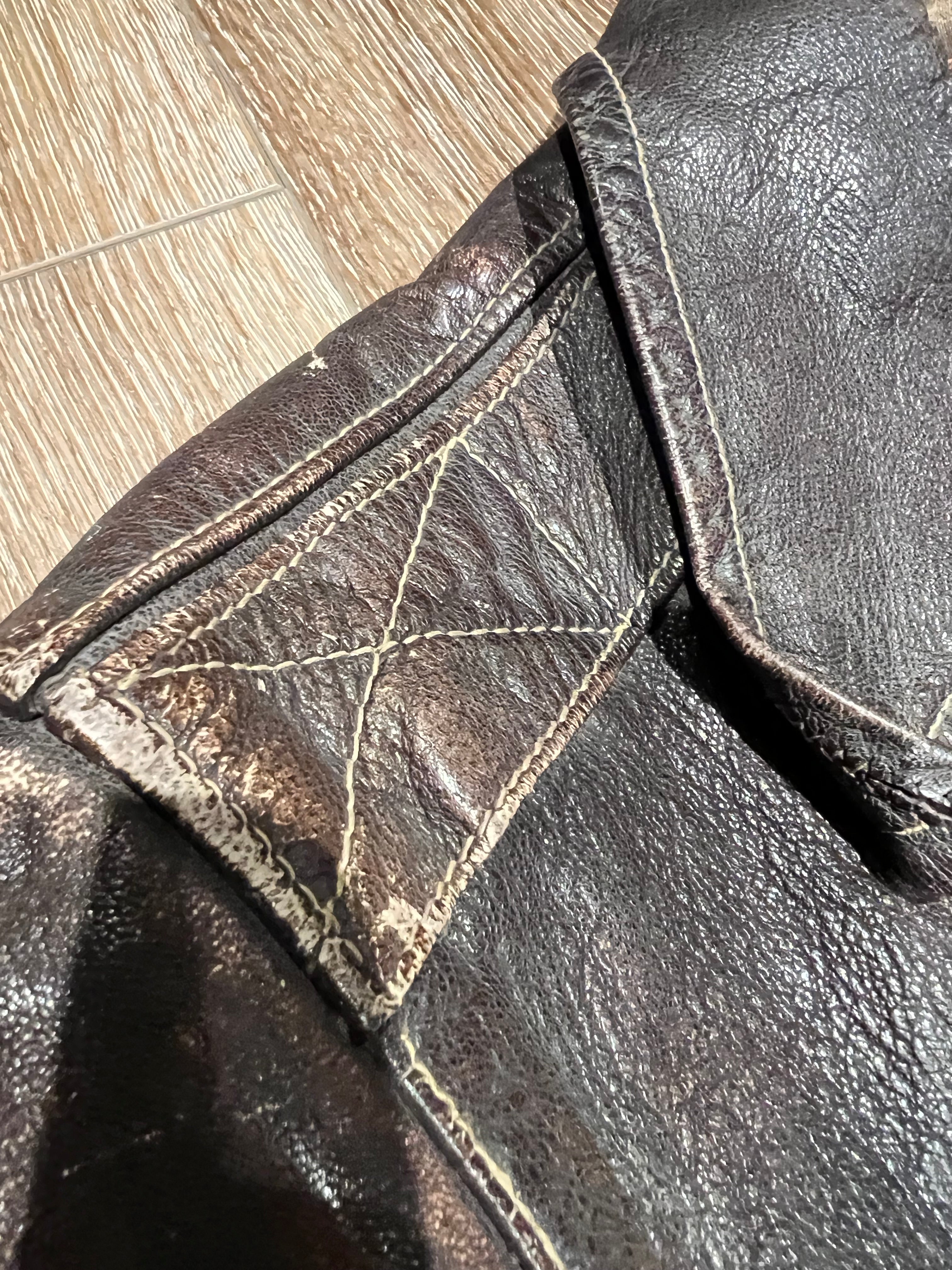 Vintage Appalachian Goat Skin Bomber Jacket