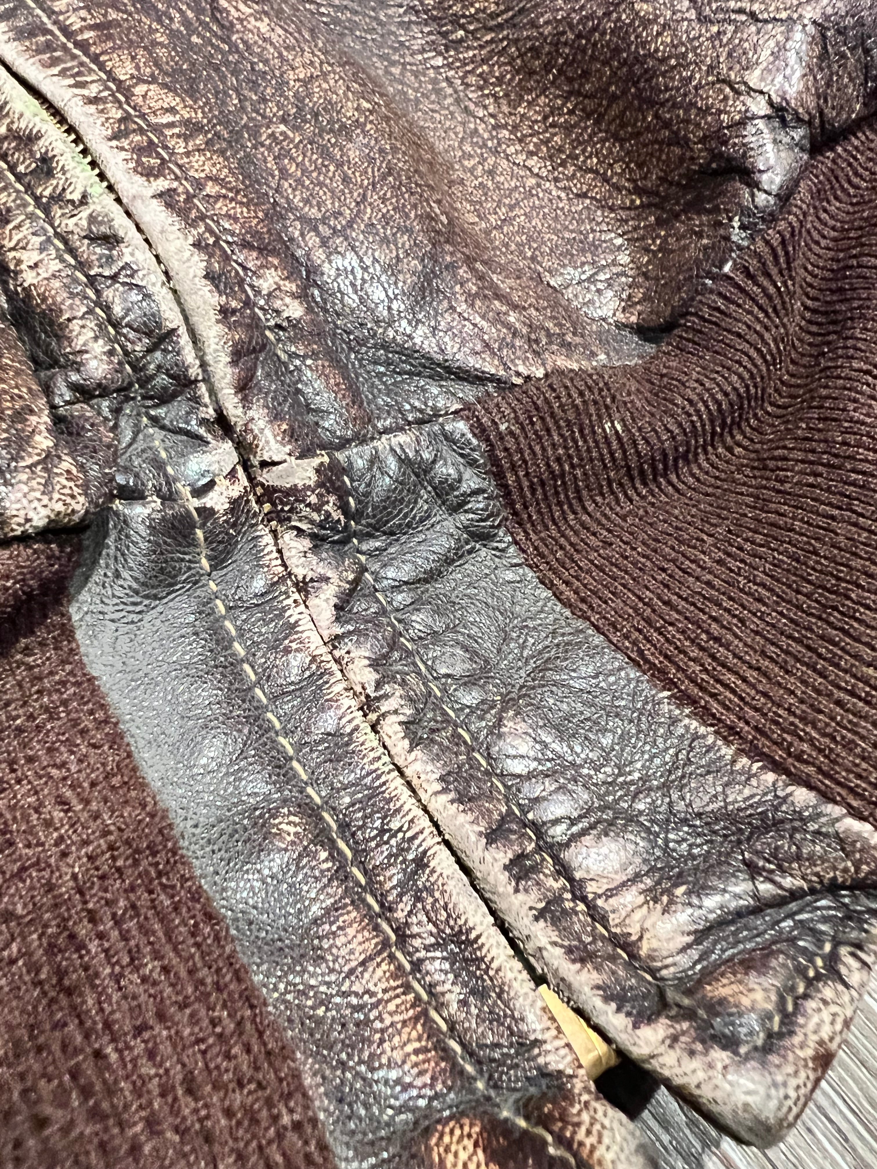 Vintage Appalachian Goat Skin Bomber Jacket