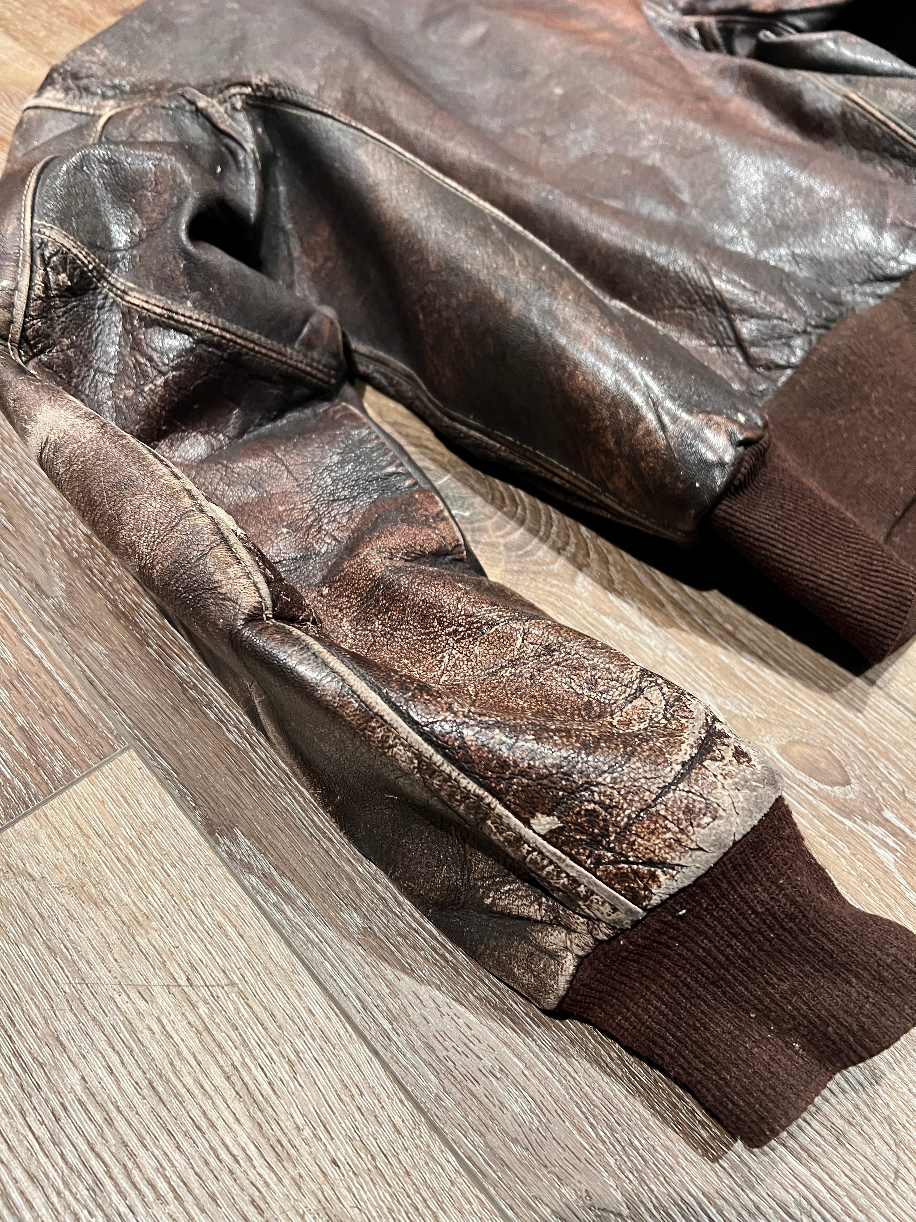 Vintage Appalachian Goat Skin Bomber Jacket