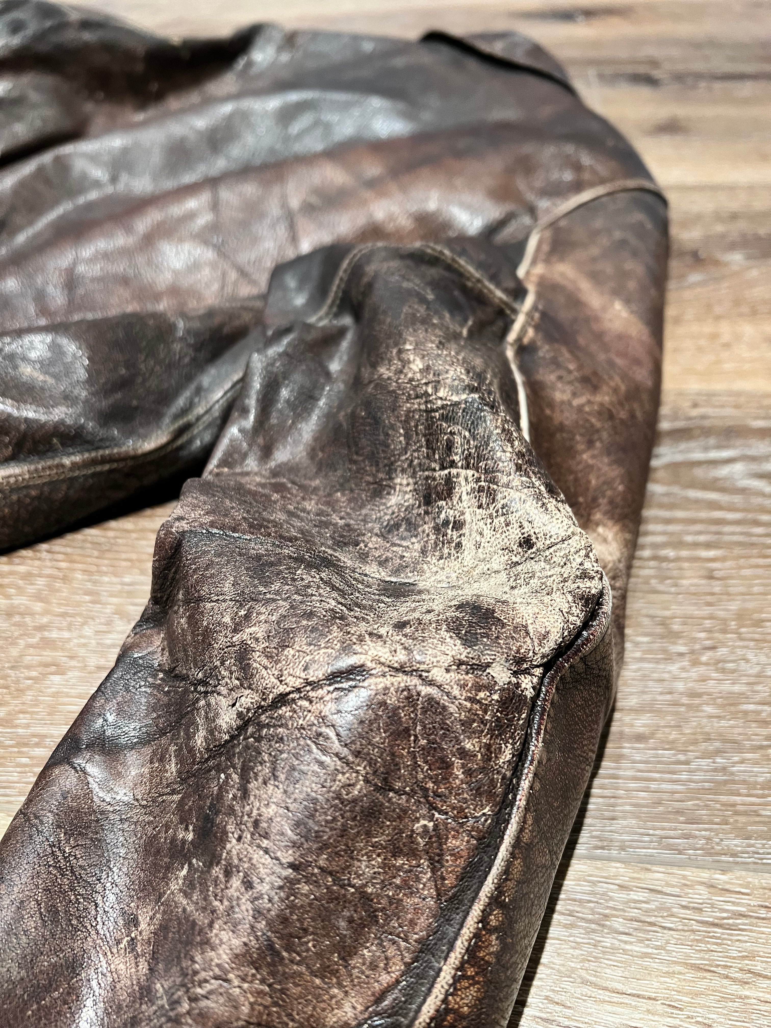 Vintage Appalachian Goat Skin Bomber Jacket