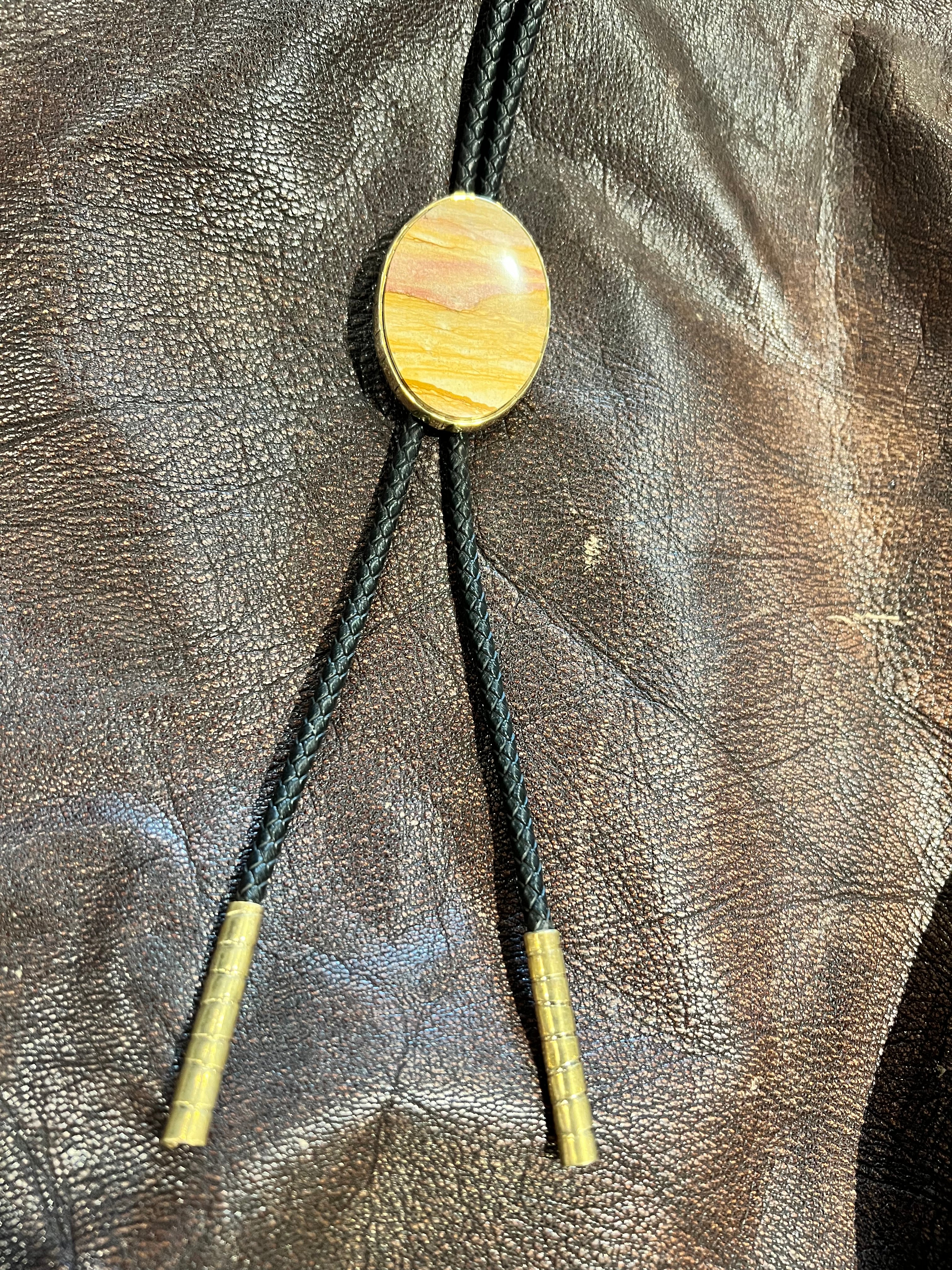 One of Kind Painted Canyon Bolo Tie