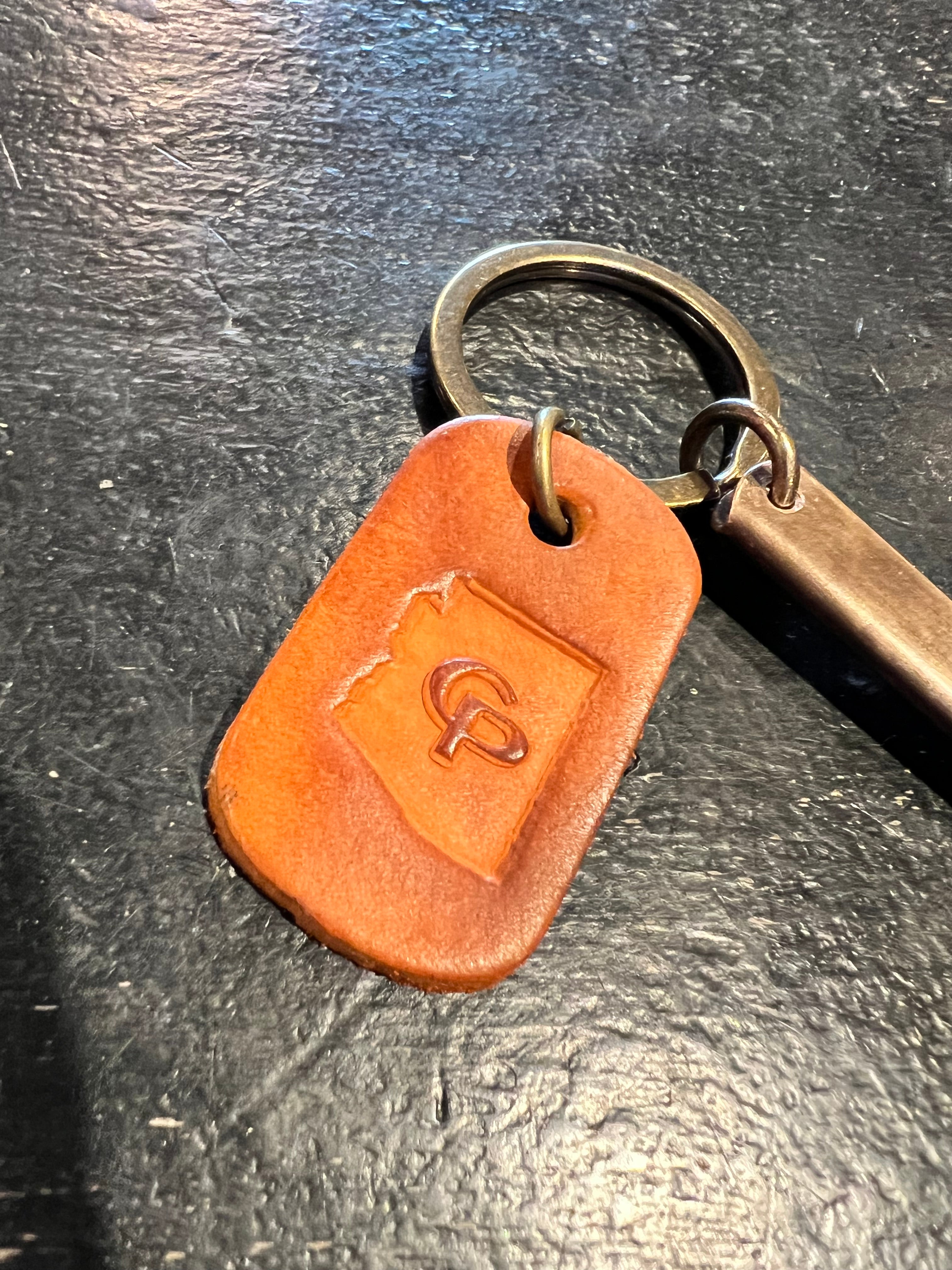 Cave + Post Keychain With Mini Higo