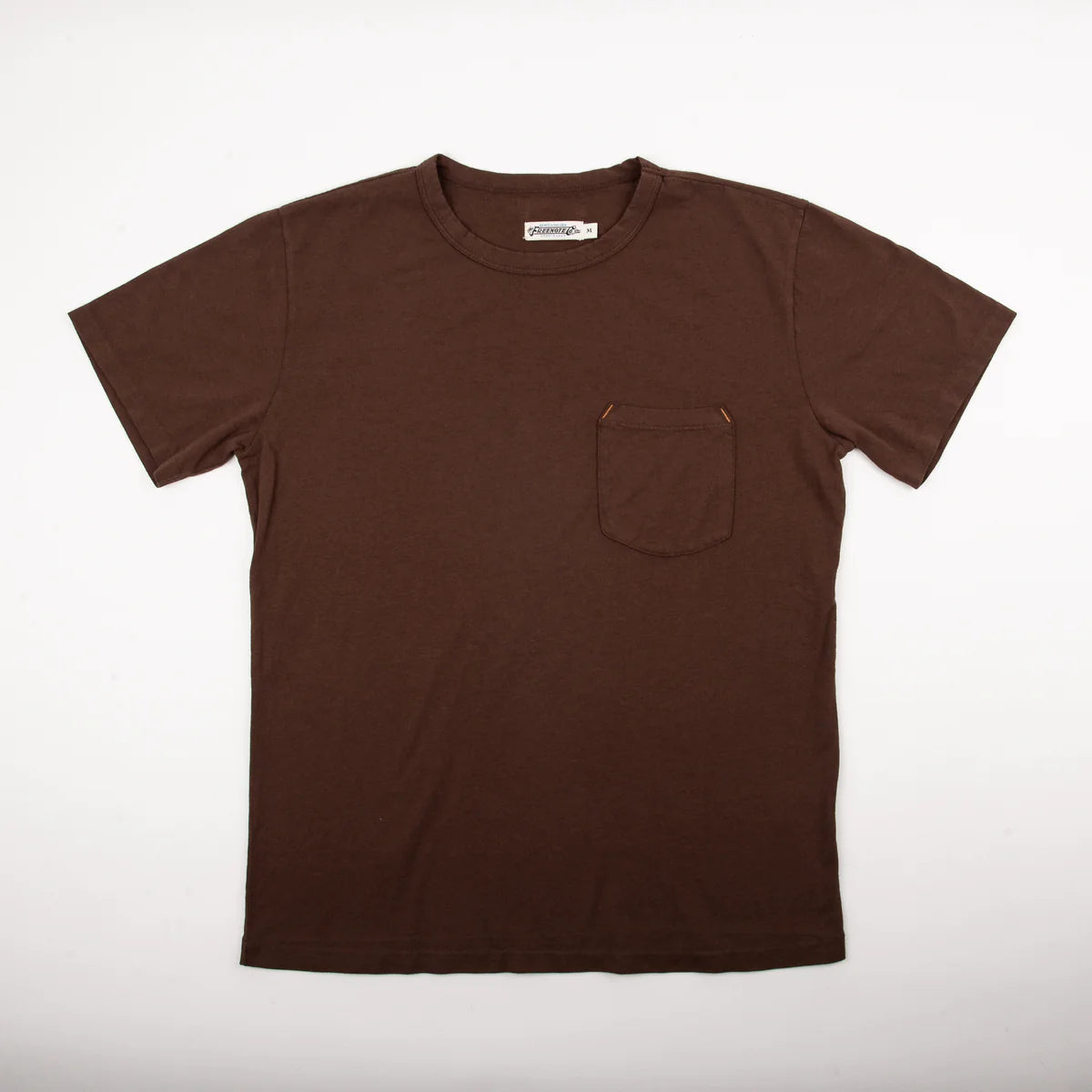 9 OUNCE POCKET T-SHIRT - CHOCOLATE