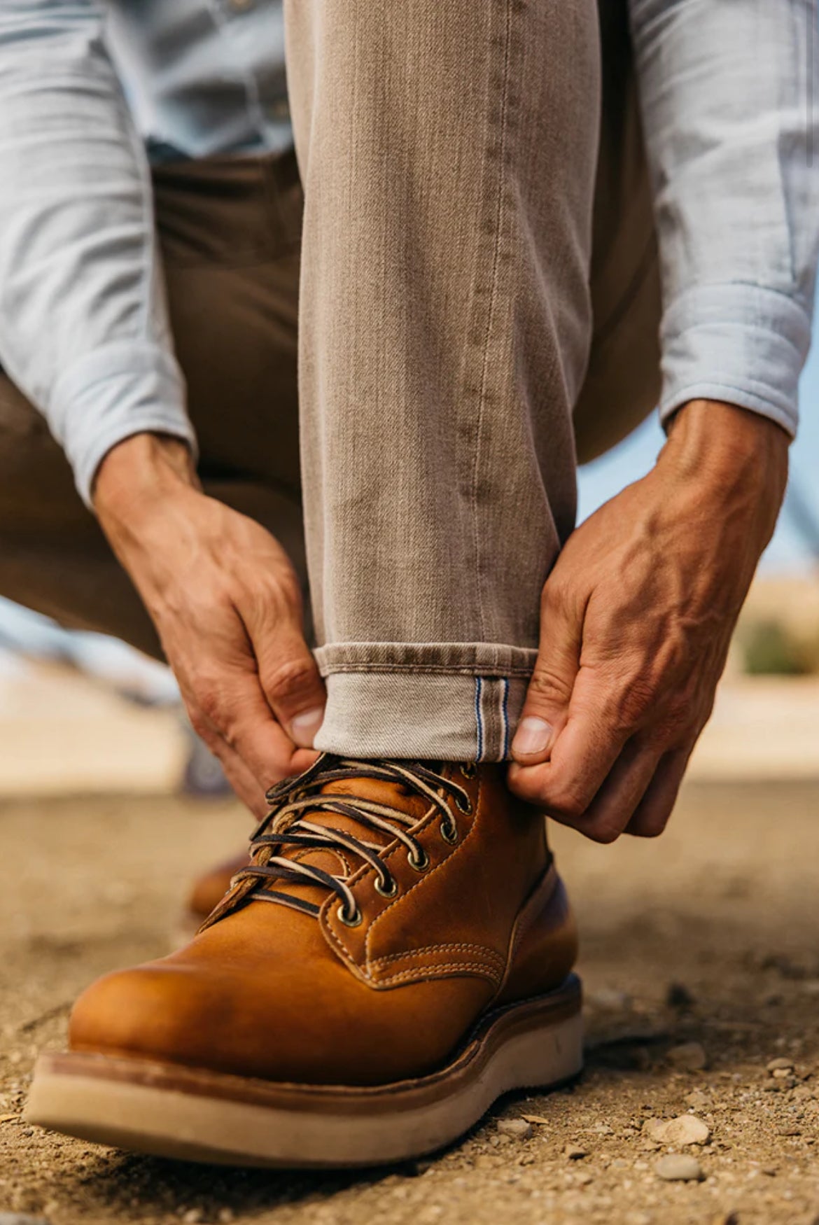 The Hammer Straight - Dusty Brown 10.5oz Selvedge