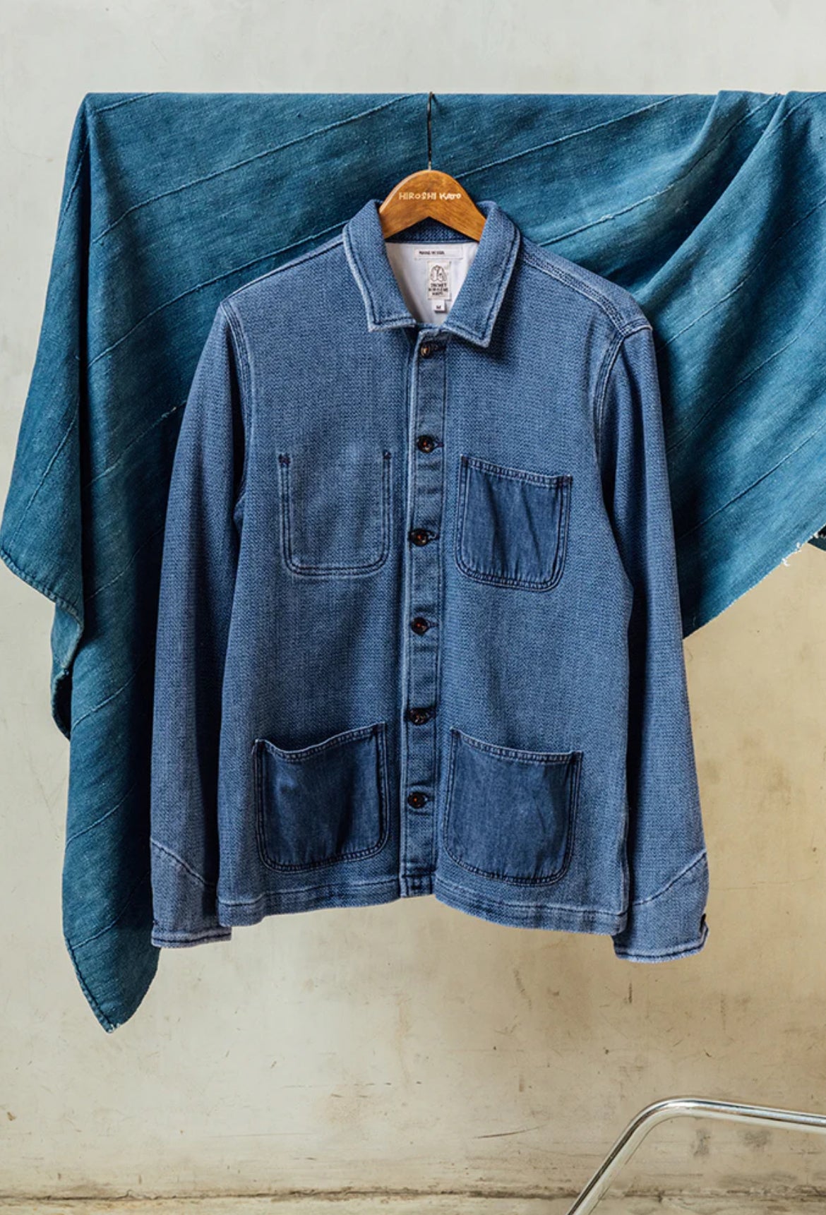 The Vise Heirloom Sashiko Patch Work - Light Indigo