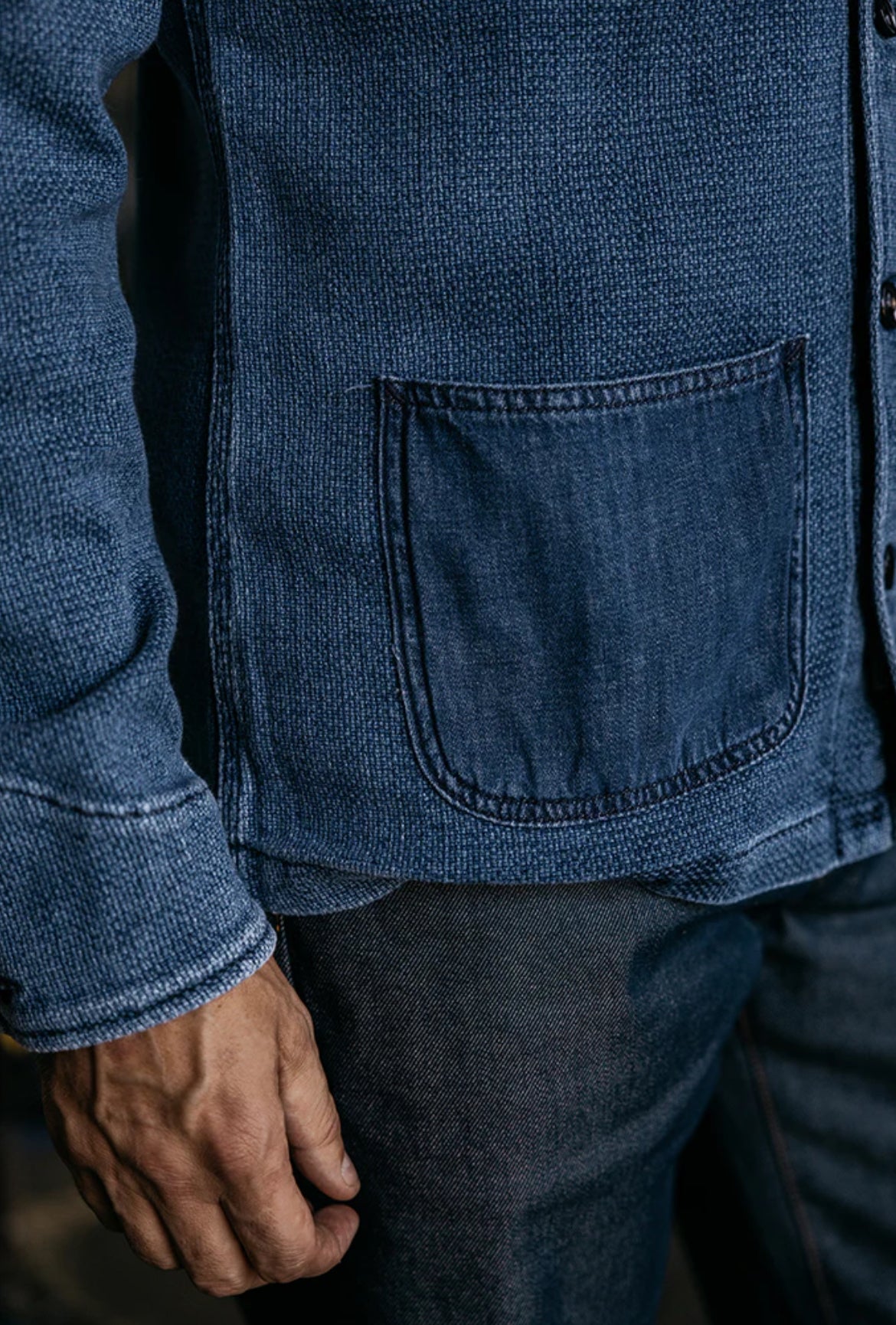 The Vise Heirloom Sashiko Patch Work - Light Indigo