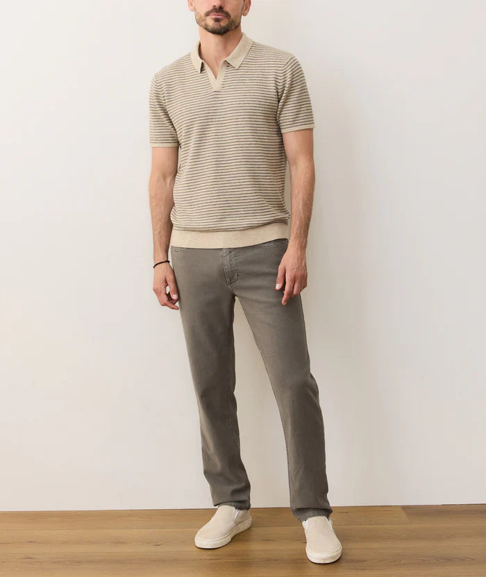 Liam Sweater Polo - Natural/Charcoal