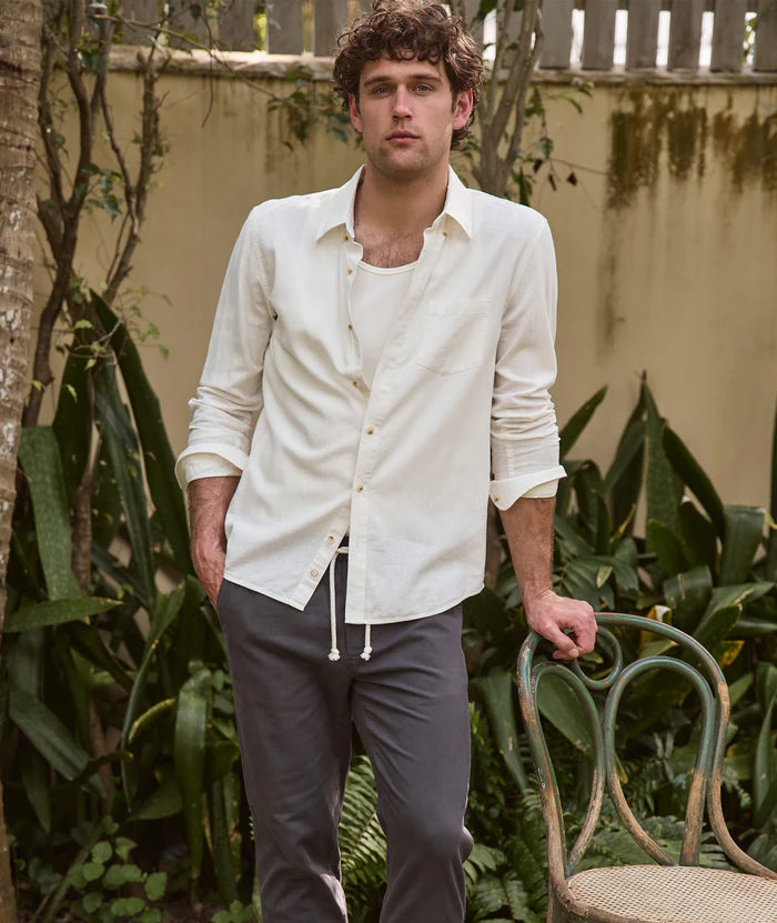 Better-Than-Linen Long Sleeve Shirt - White