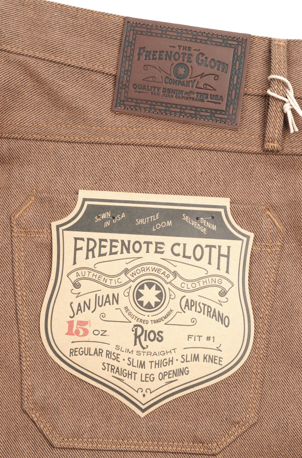 RIOS 15 OUNCE BROWN DENIM