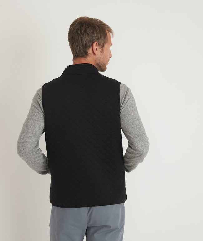 Men's Corbet Full Zip Vest in Black
