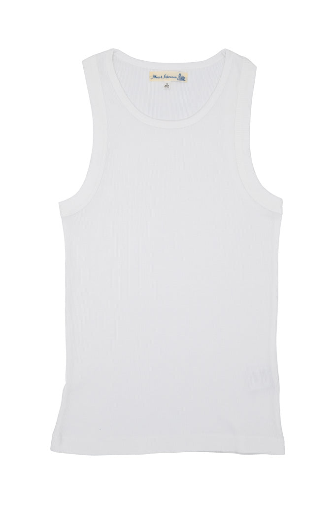 Iconic Ribbed Cotton Tank Top - White