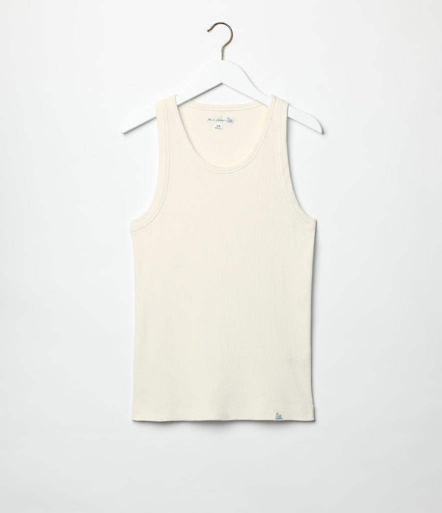 Iconic Ribbed Cotton Tank Top - Natural
