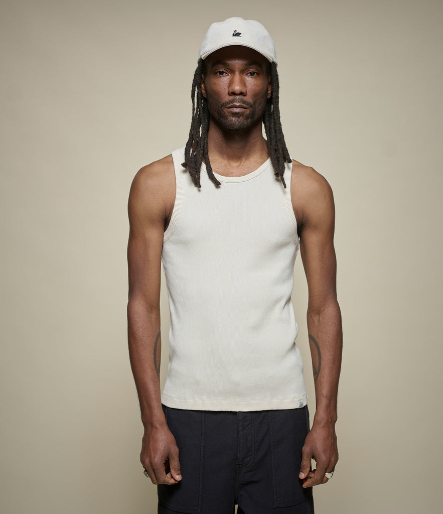 Iconic Ribbed Cotton Tank Top - Natural
