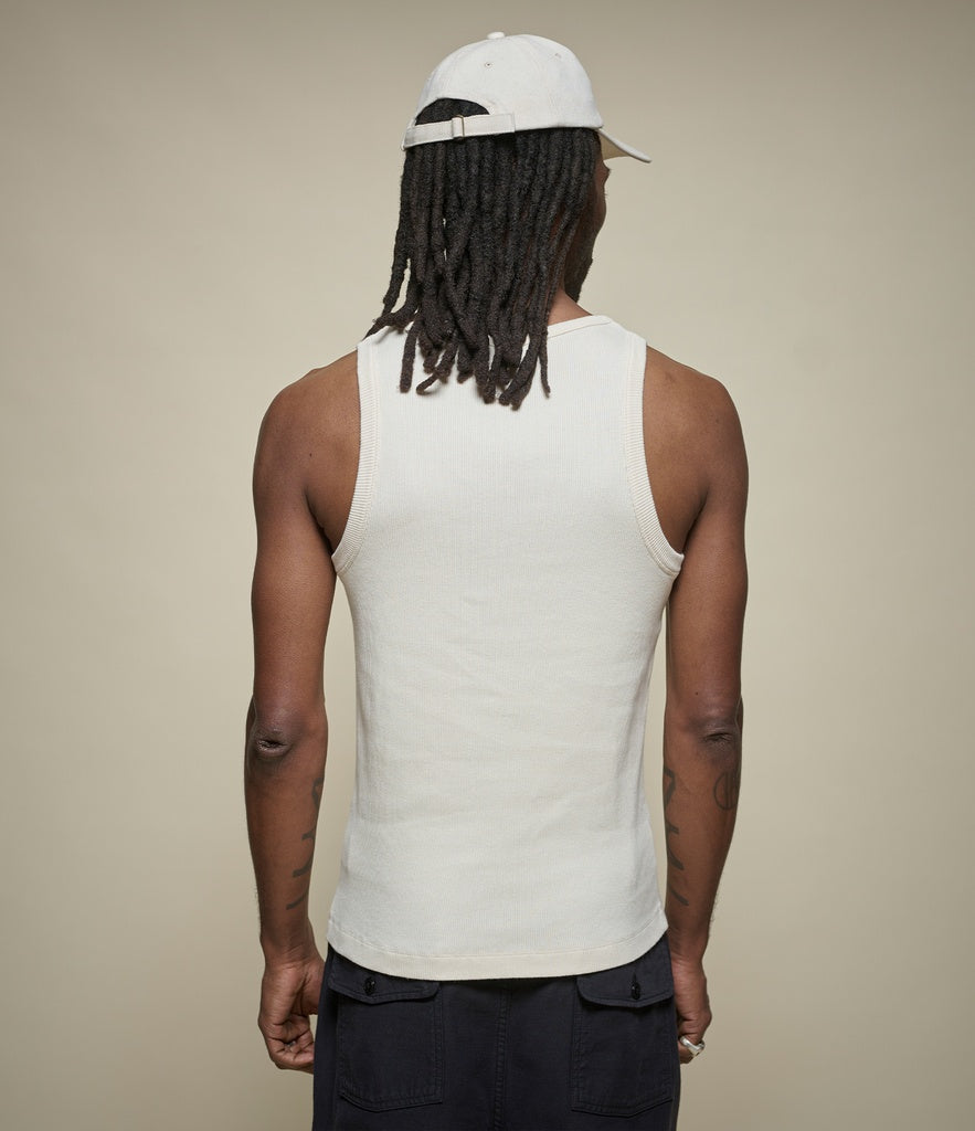 Iconic Ribbed Cotton Tank Top - Natural