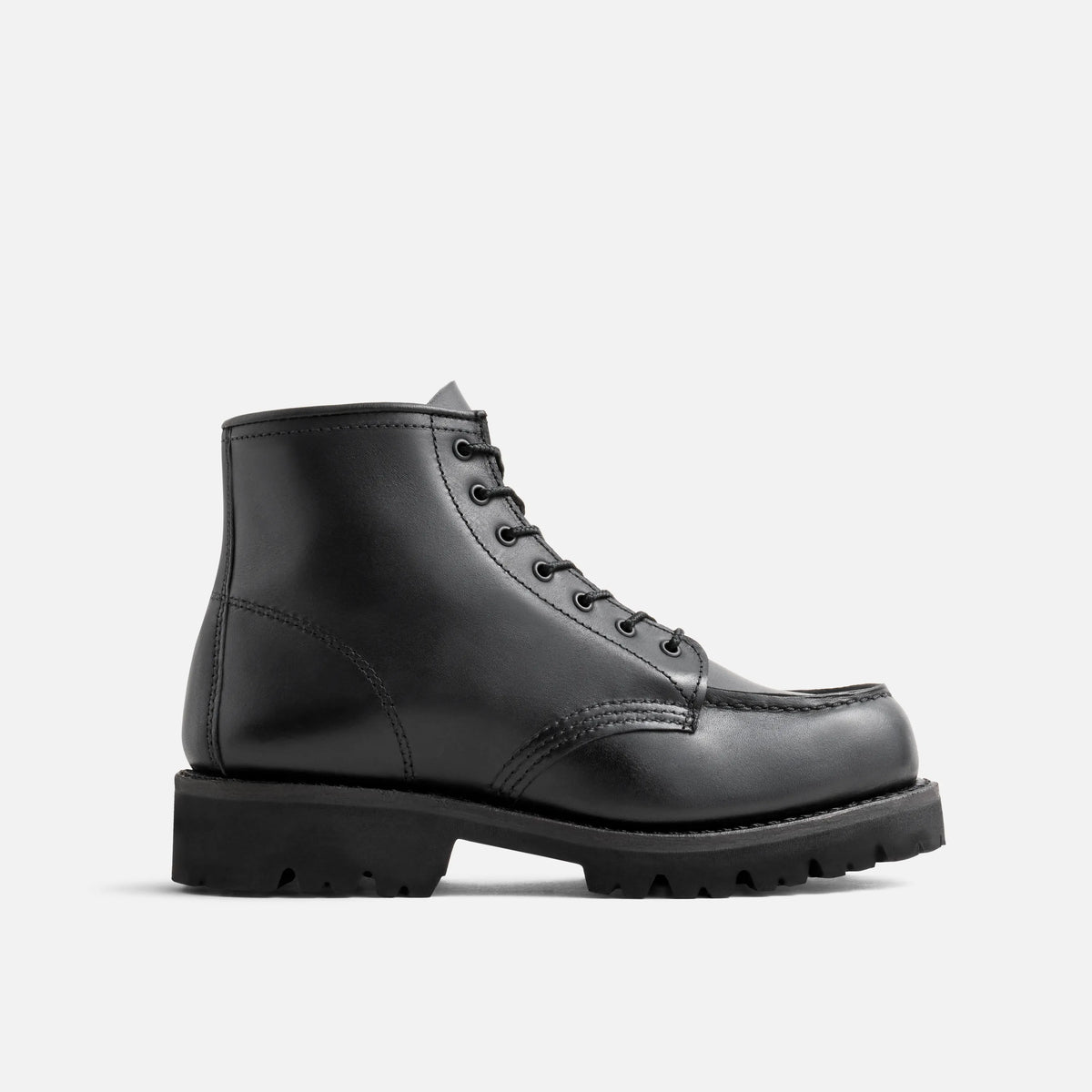 Women's Porter Moc in Black Boundary Leather