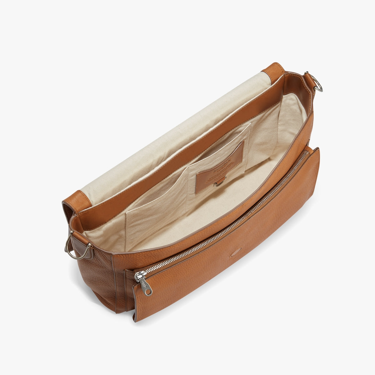 Canfield Relaxed Messenger - Natural Grain Leather