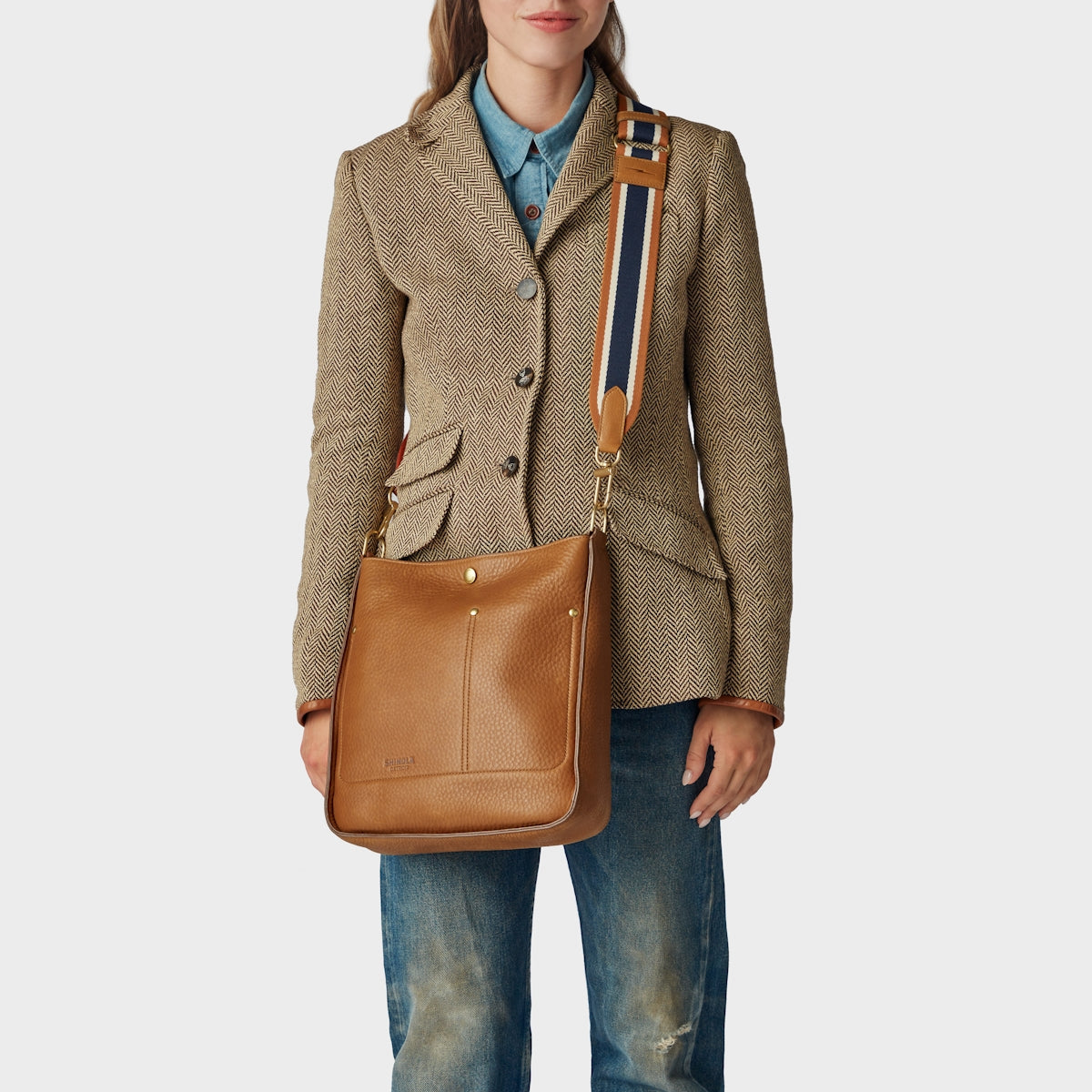 The Pocket Crossbody - Natural Leather