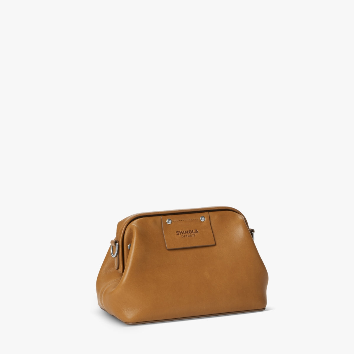 Rivet Frame Shoulder Bag - Natural Leather