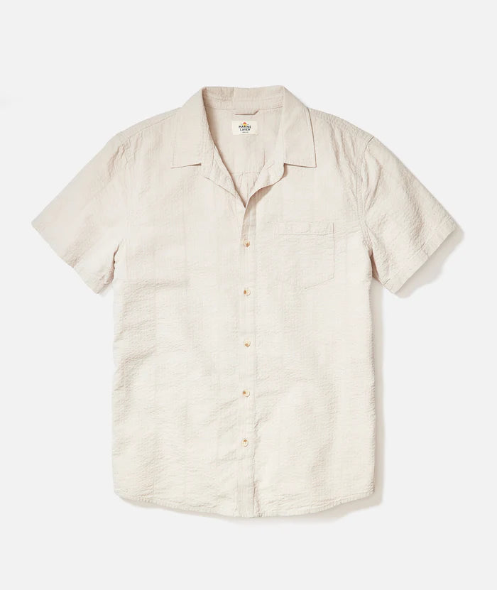 Seersucker Classic Shirt - Parchment