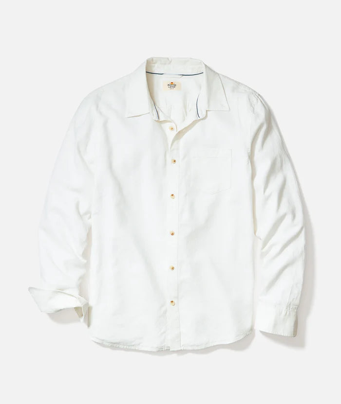 Better-Than-Linen Long Sleeve Shirt - White