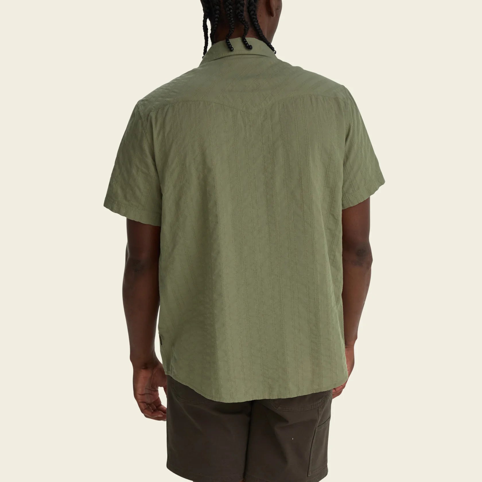 H Bar B Snapshirt - Eyelet Stripe : Cadet