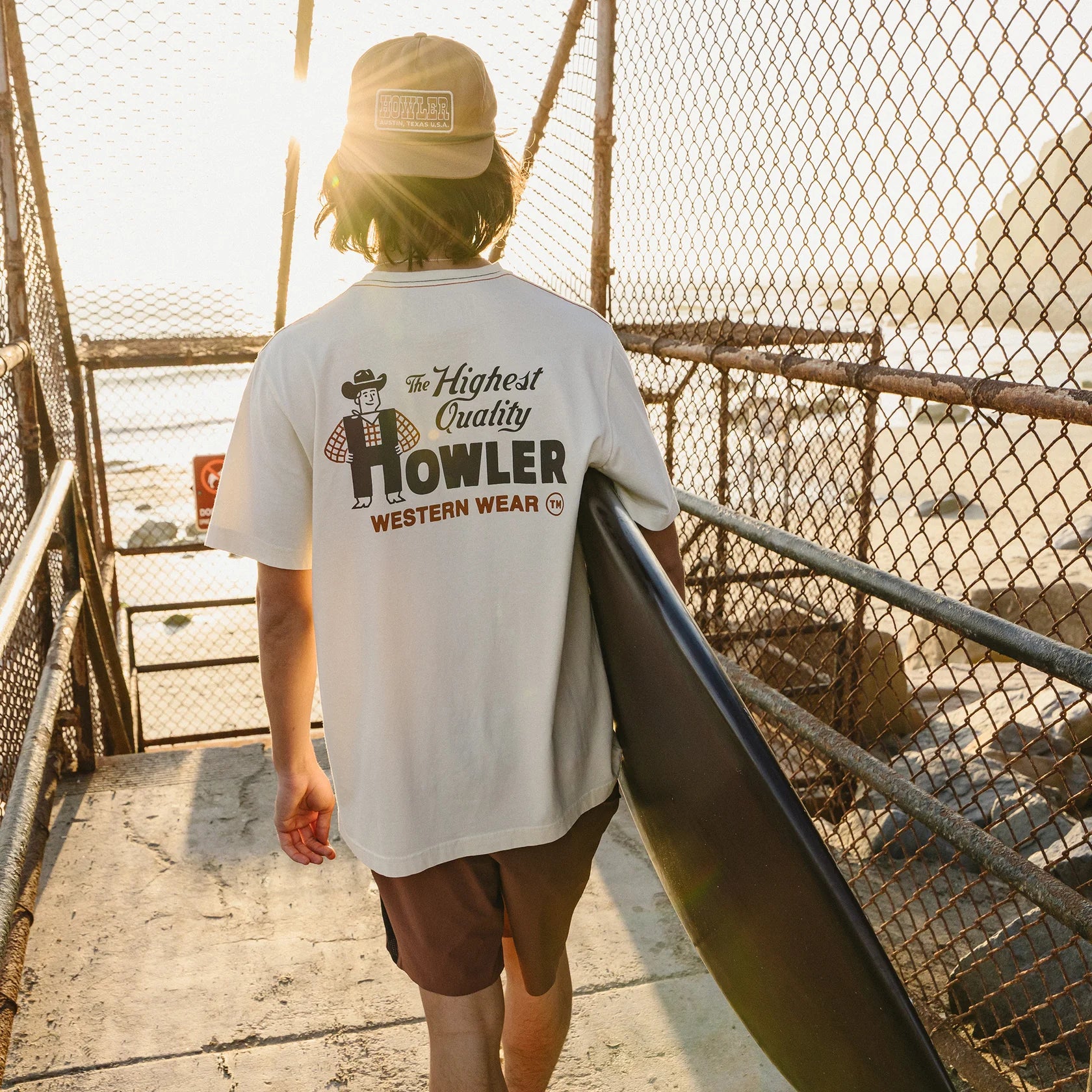 Howler Western Wear Cotton T-Shirt - Natural