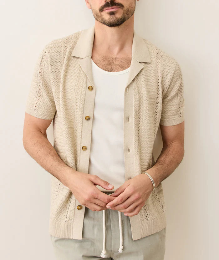Jaden Sweater Resort Shirt - Driftwood