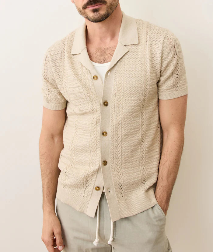 Jaden Sweater Resort Shirt - Driftwood