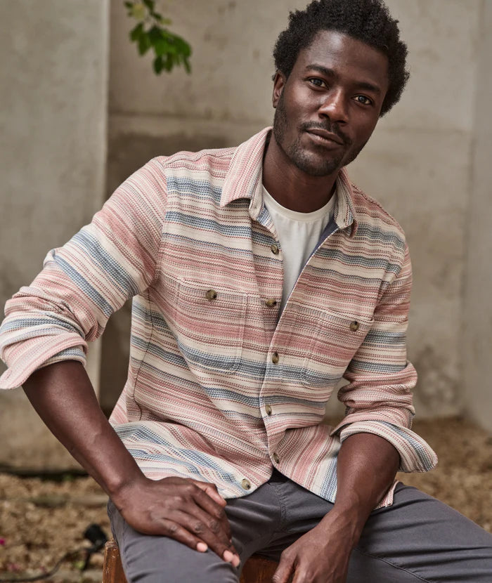 Pacifica Stretch Twill Shirt - Warm Baja Stripe