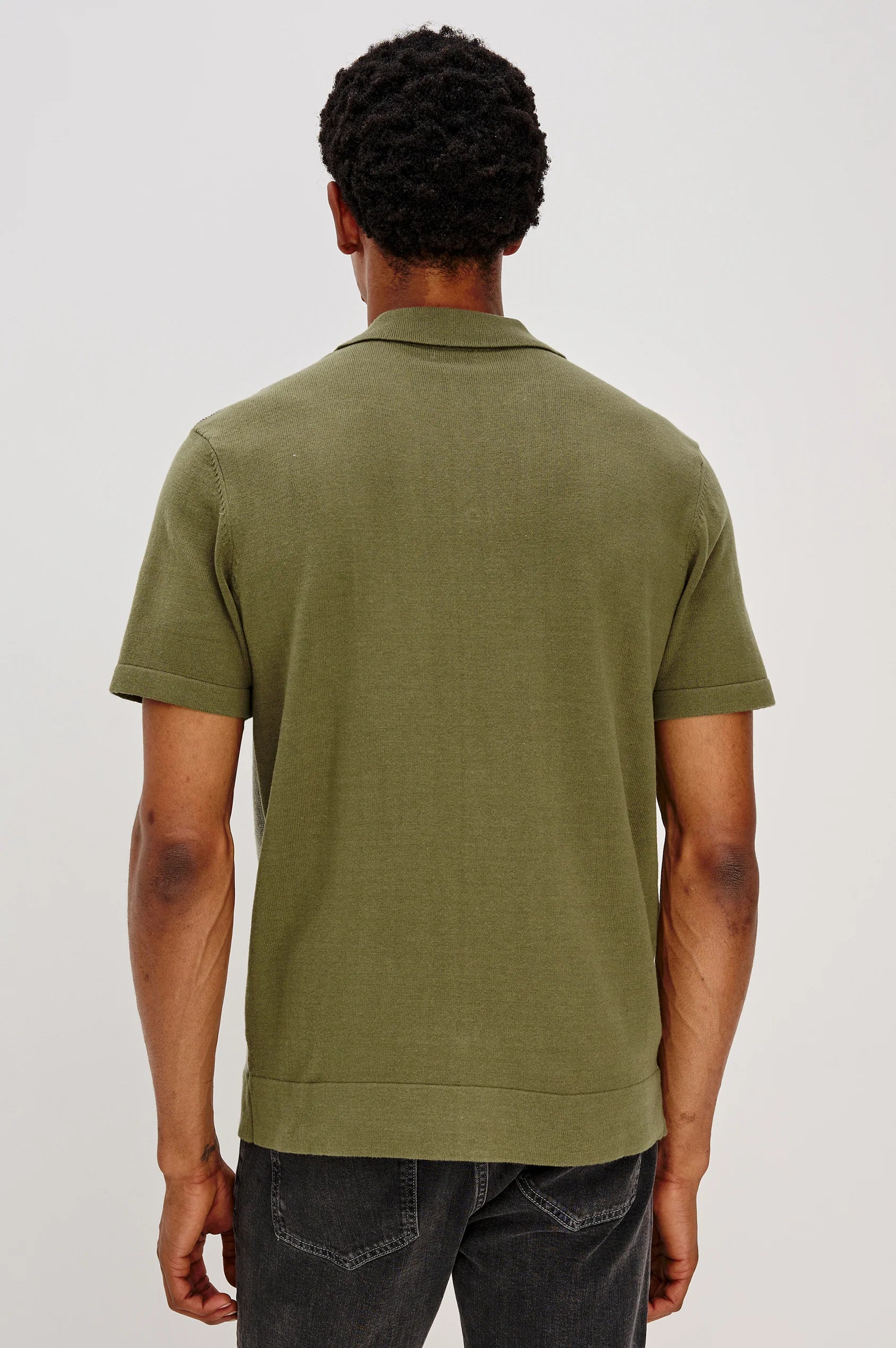 Silas Shirt - Olive Khaki Stripe