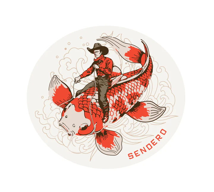 Koi Bronc Fish Sticker