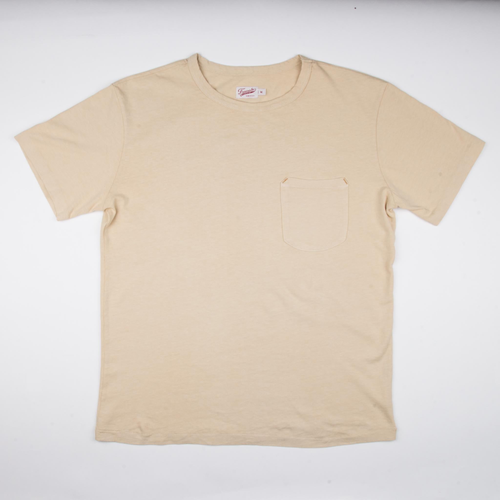 9 OUNCE POCKET T-SHIRT - CREAM